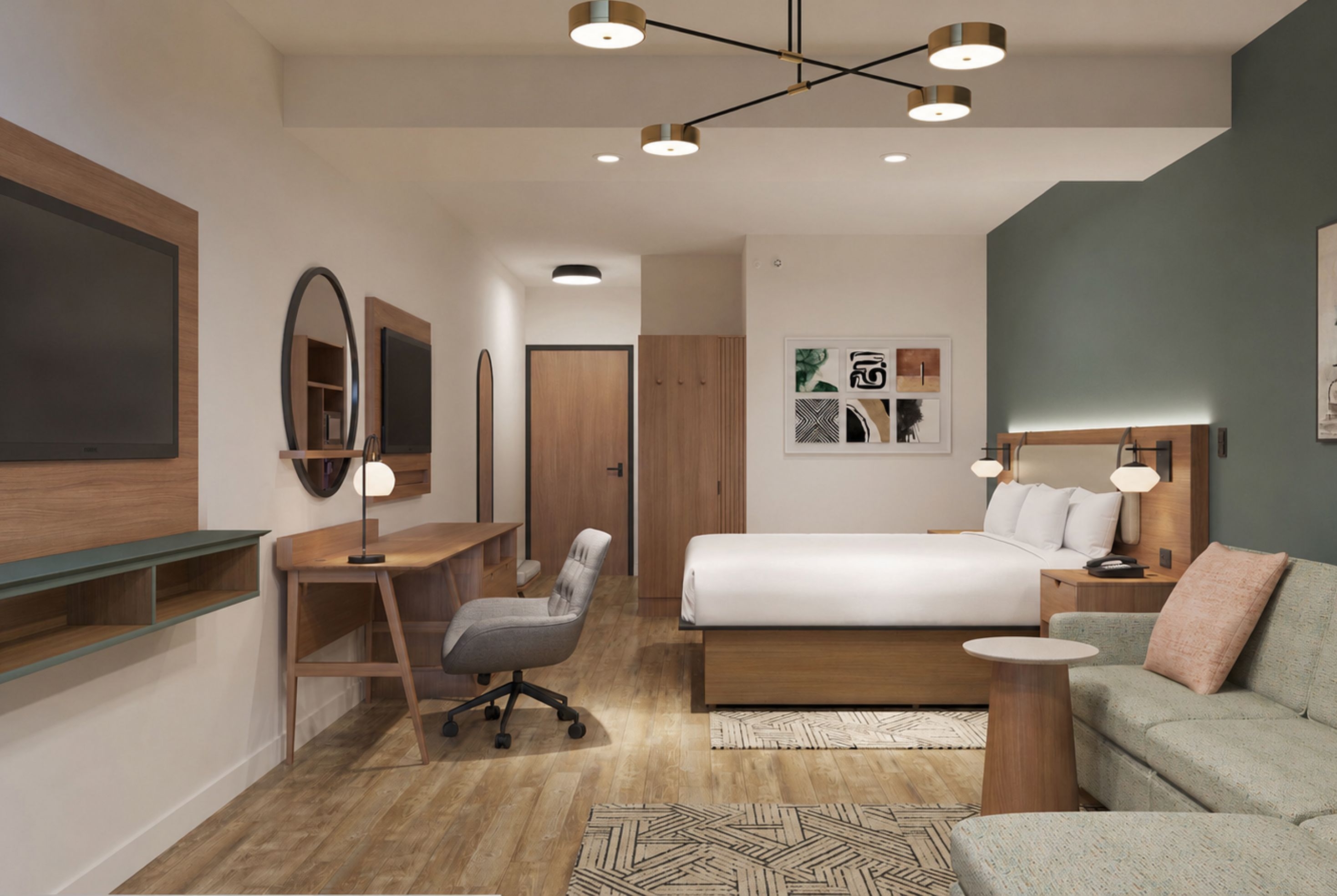 Guest room at the La Quinta Inns and Suites by Wyndham Central McKinney in Mckinney, Texas
