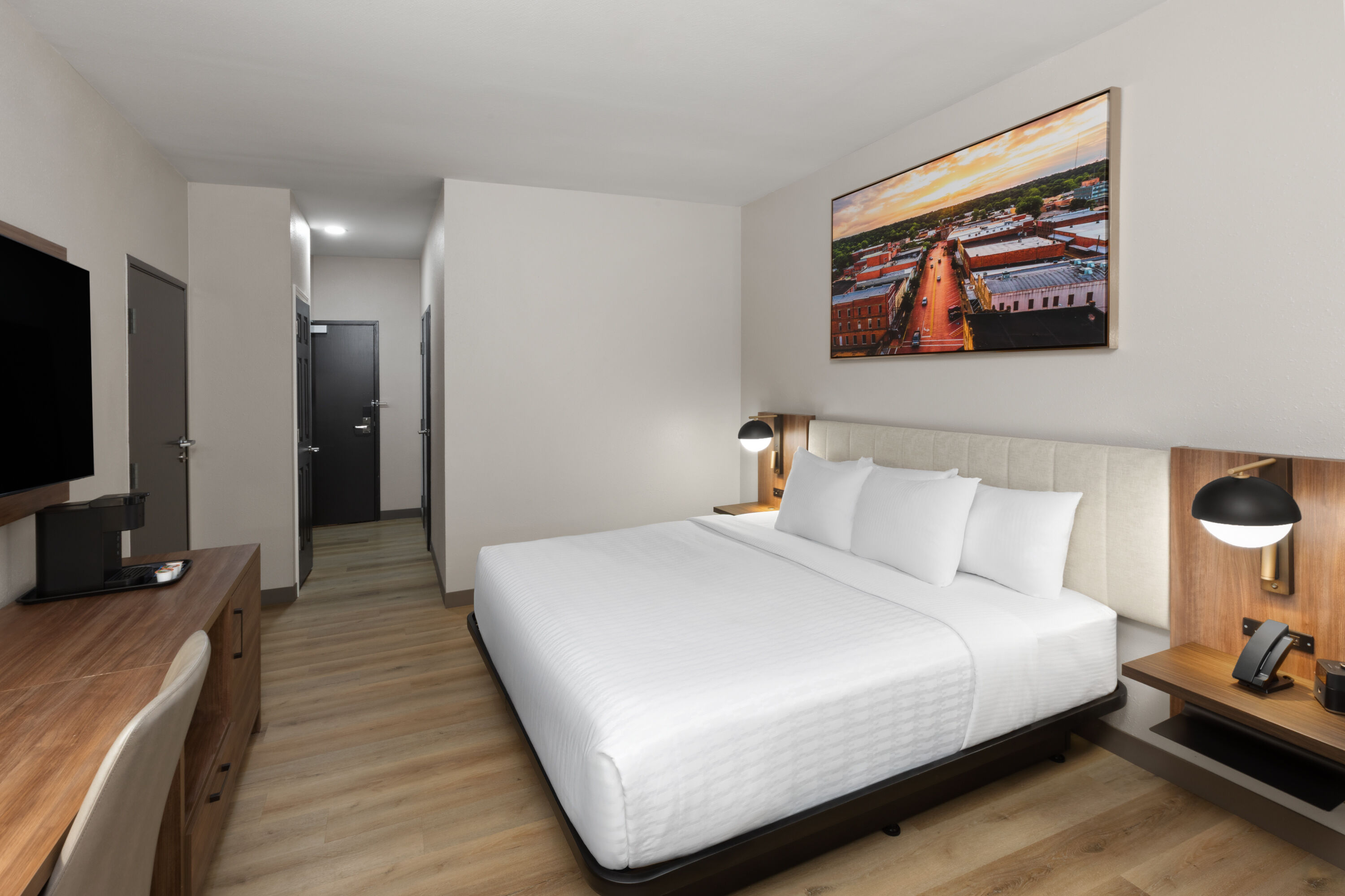 Guest room at the La Quinta Inn & Suites Nacogdoches in Nacogdoches, Texas