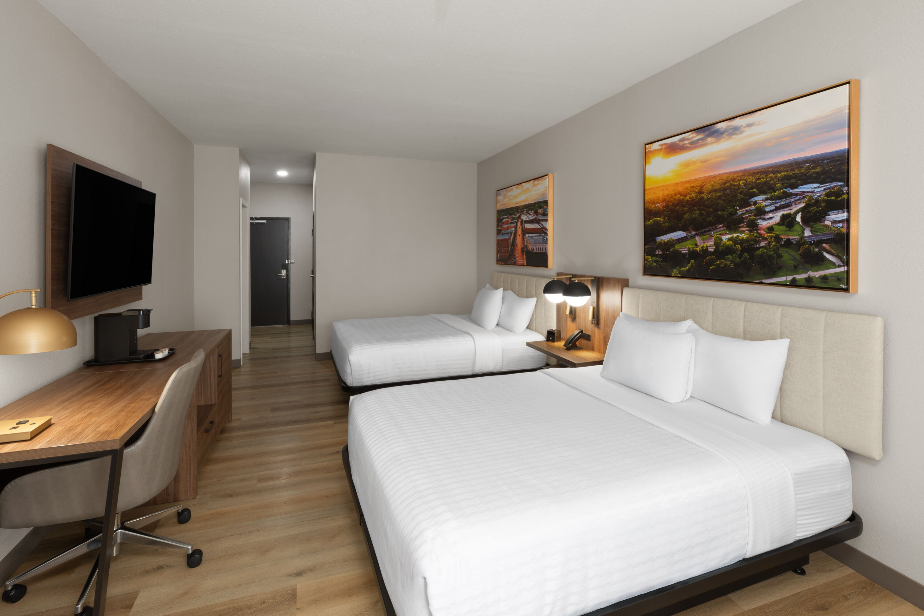 Guest room at the La Quinta Inn & Suites Nacogdoches in Nacogdoches, Texas