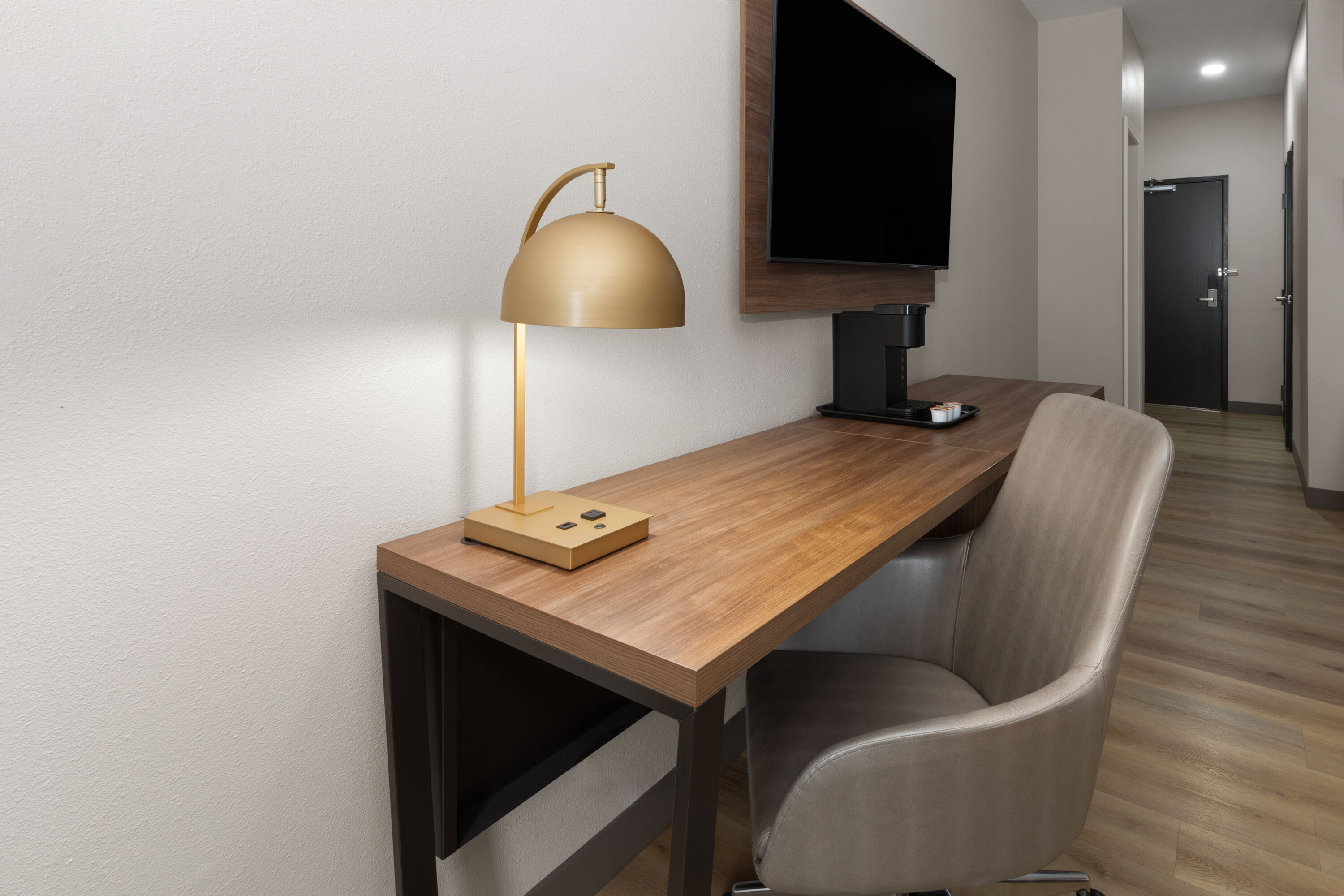 Guest room at the La Quinta Inn & Suites Nacogdoches in Nacogdoches, Texas