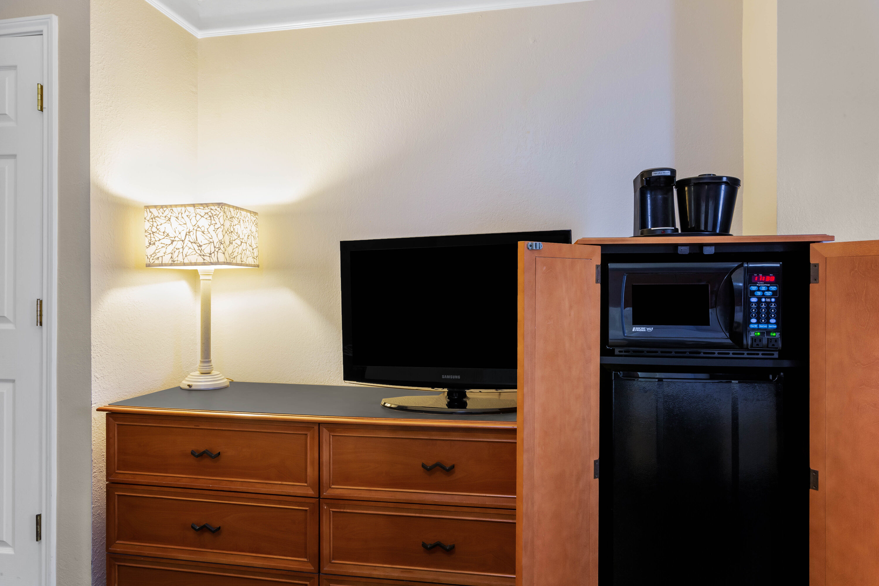 Guest room feature at the La Quinta Inn by Wyndham Odessa in Odessa, Texas