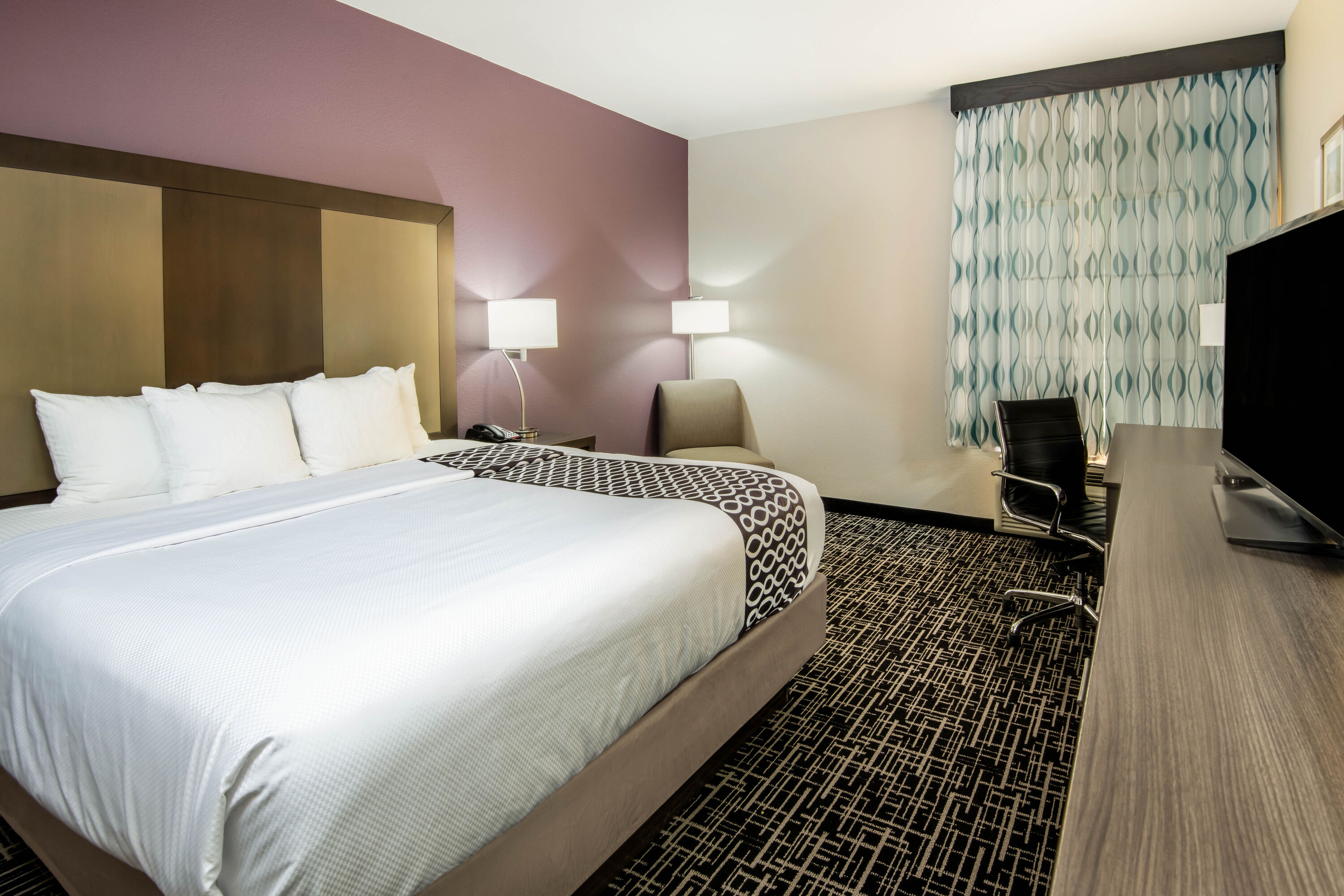 Guest room at the La Quinta Inn & Suites by Wyndham Pampa in Pampa, Texas