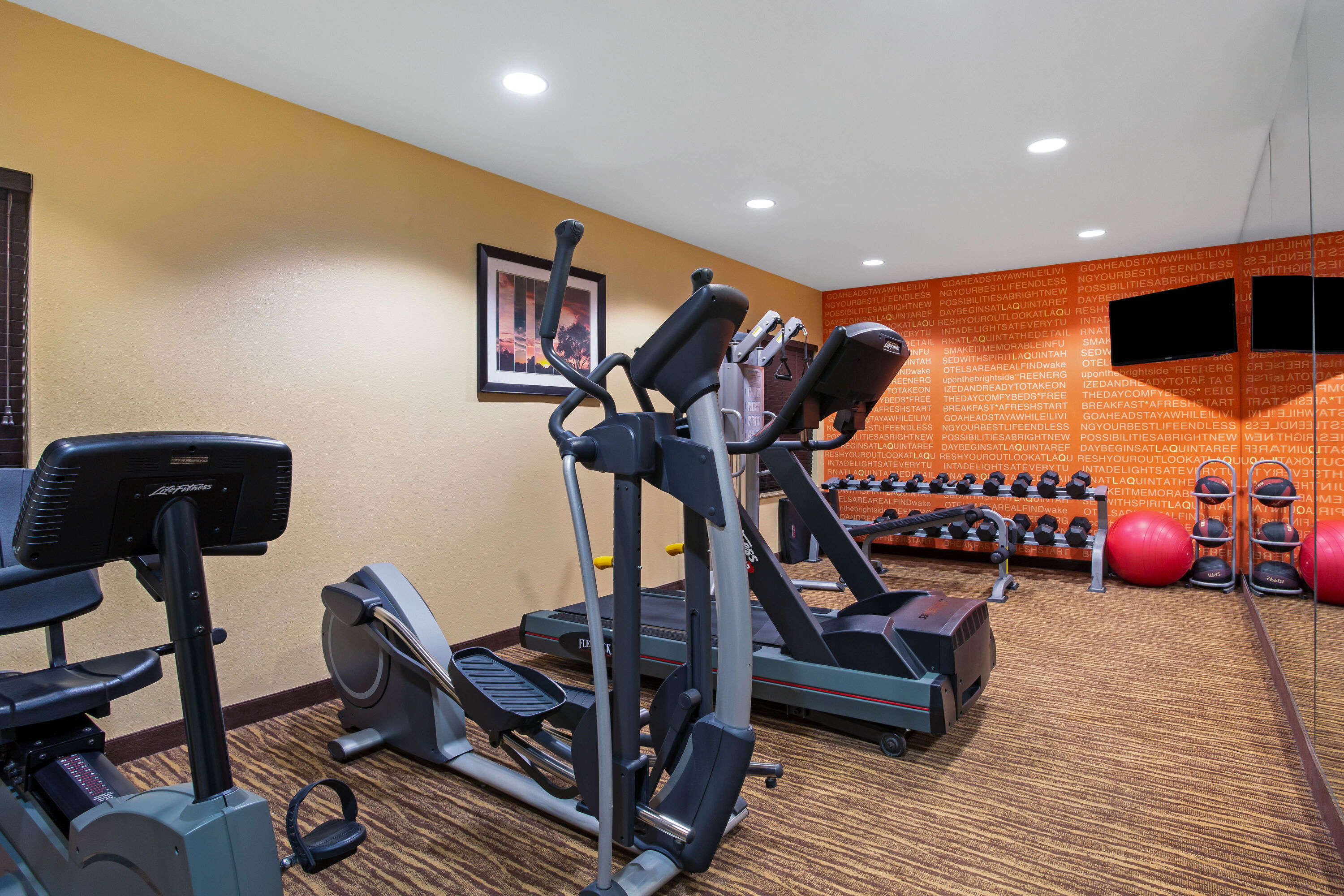 Fitness room at La Quinta Inn & Suites by Wyndham Pecos in Pecos, Texas