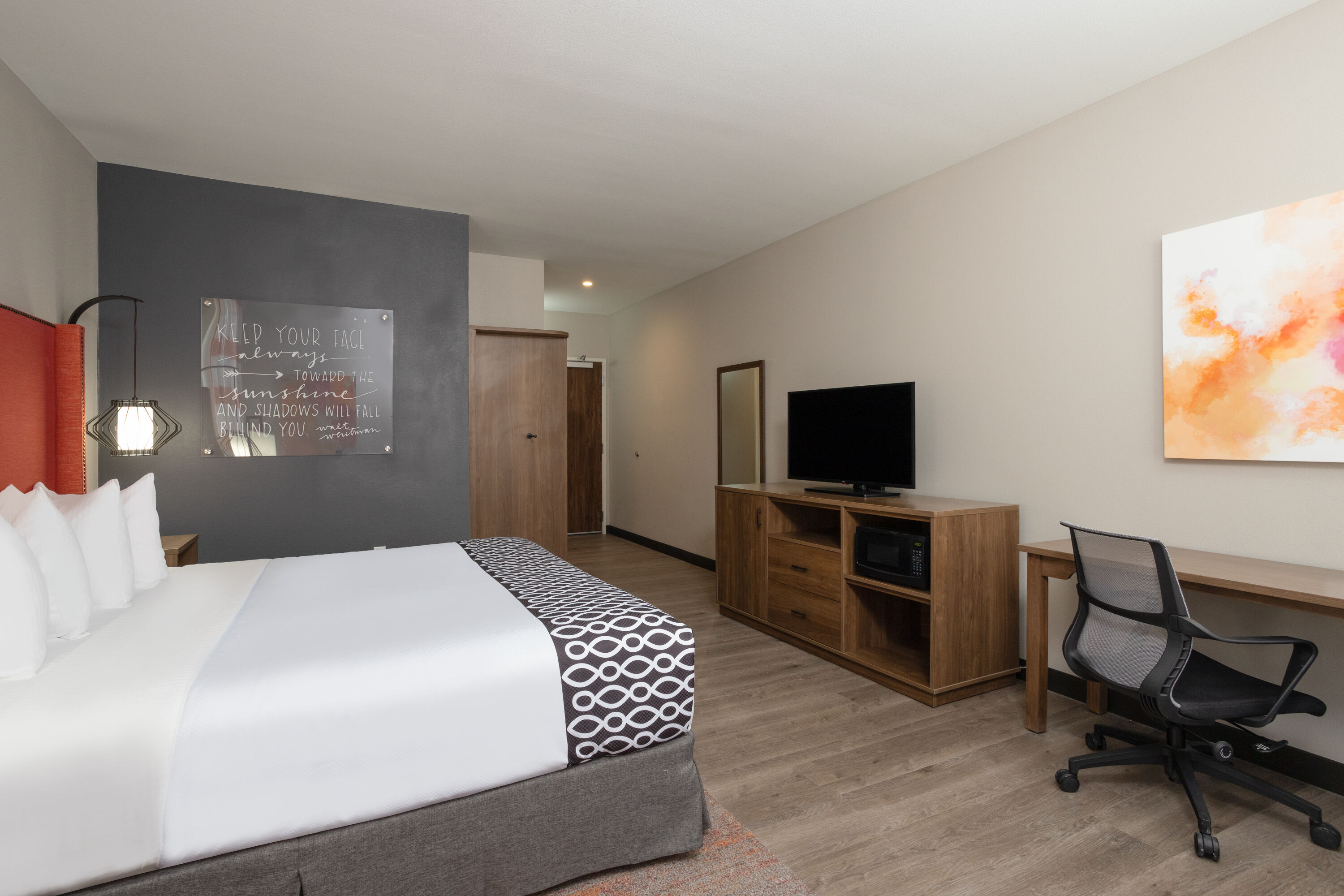 Guest room at the La Quinta Inn & Suites by Wyndham Pflugerville in Pflugerville, Texas