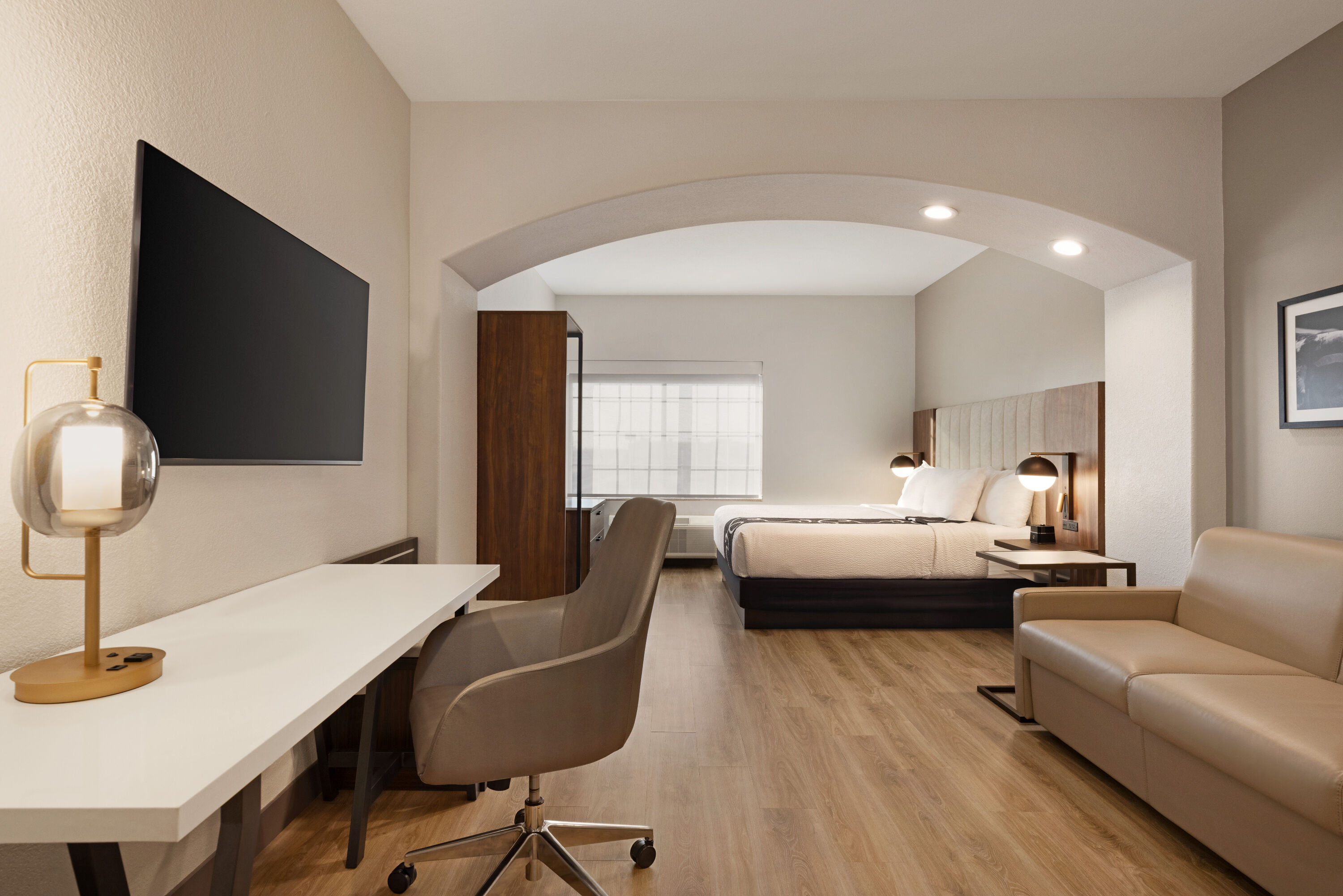 Guest room at the La Quinta Inn & Suites by Wyndham Port Arthur in Port Arthur, Texas