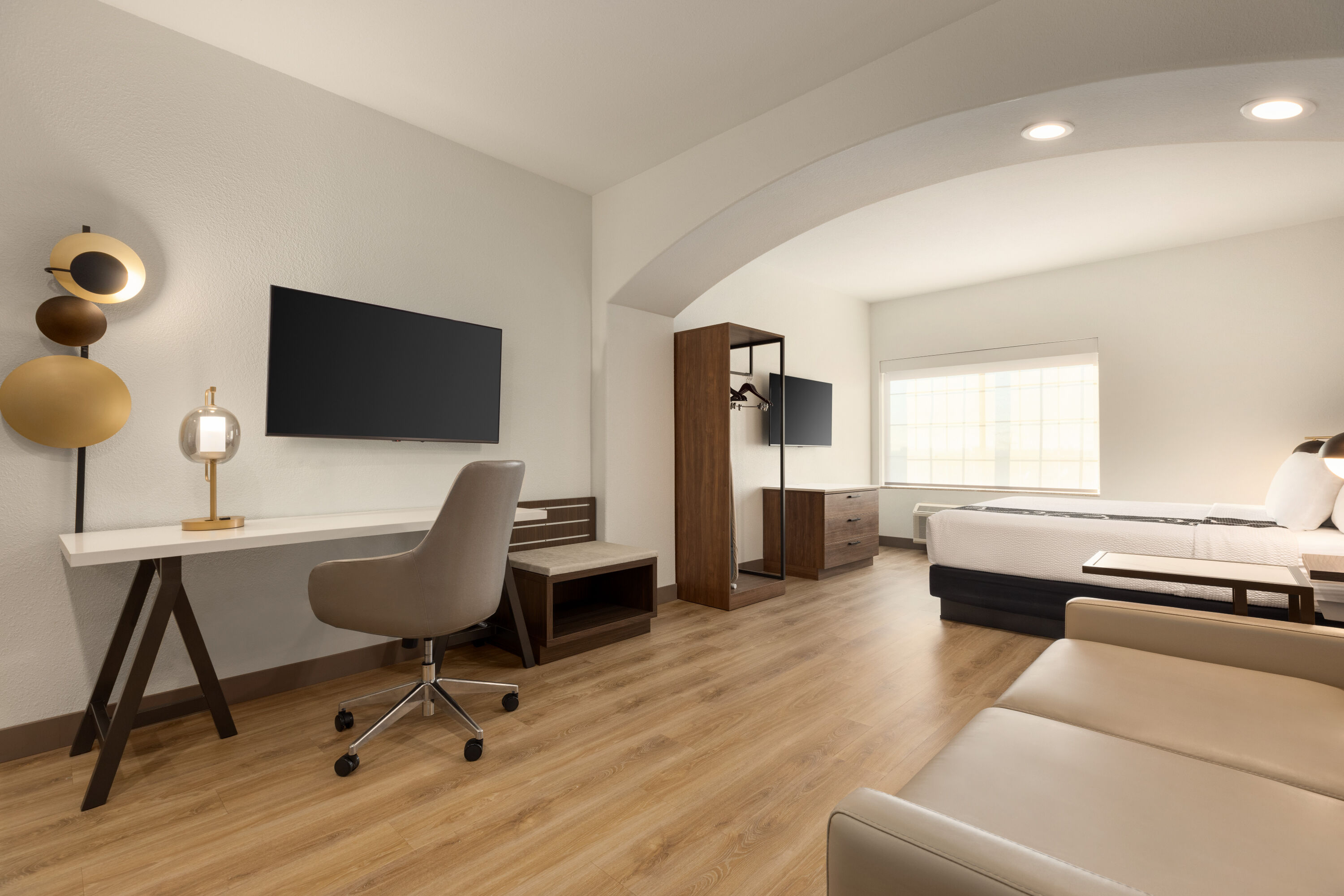 Guest room at the La Quinta Inn & Suites by Wyndham Port Arthur in Port Arthur, Texas