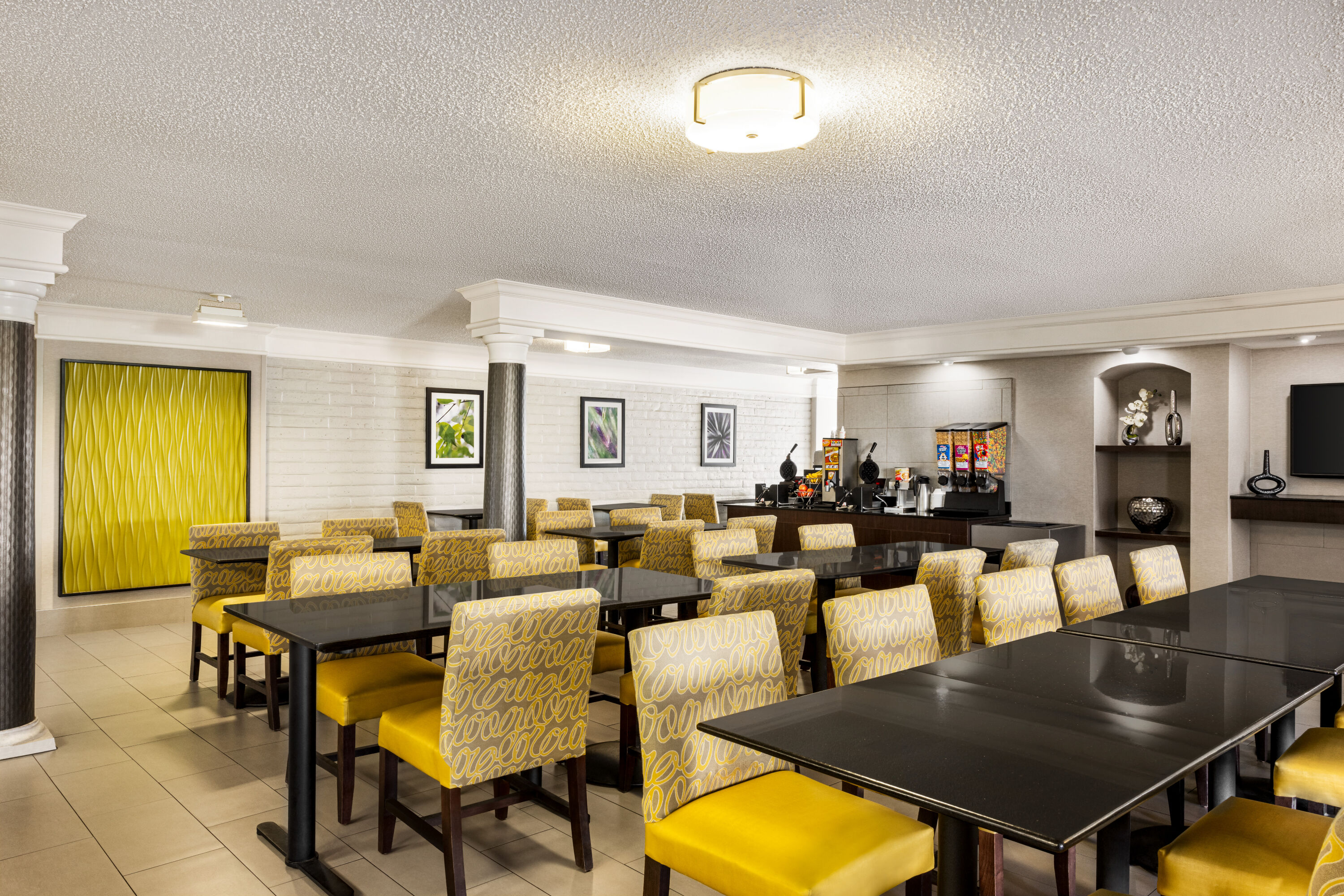Free breakfast at La Quinta Inn by Wyndham San Antonio I-35 N at Toepperwein in San Antonio, Texas