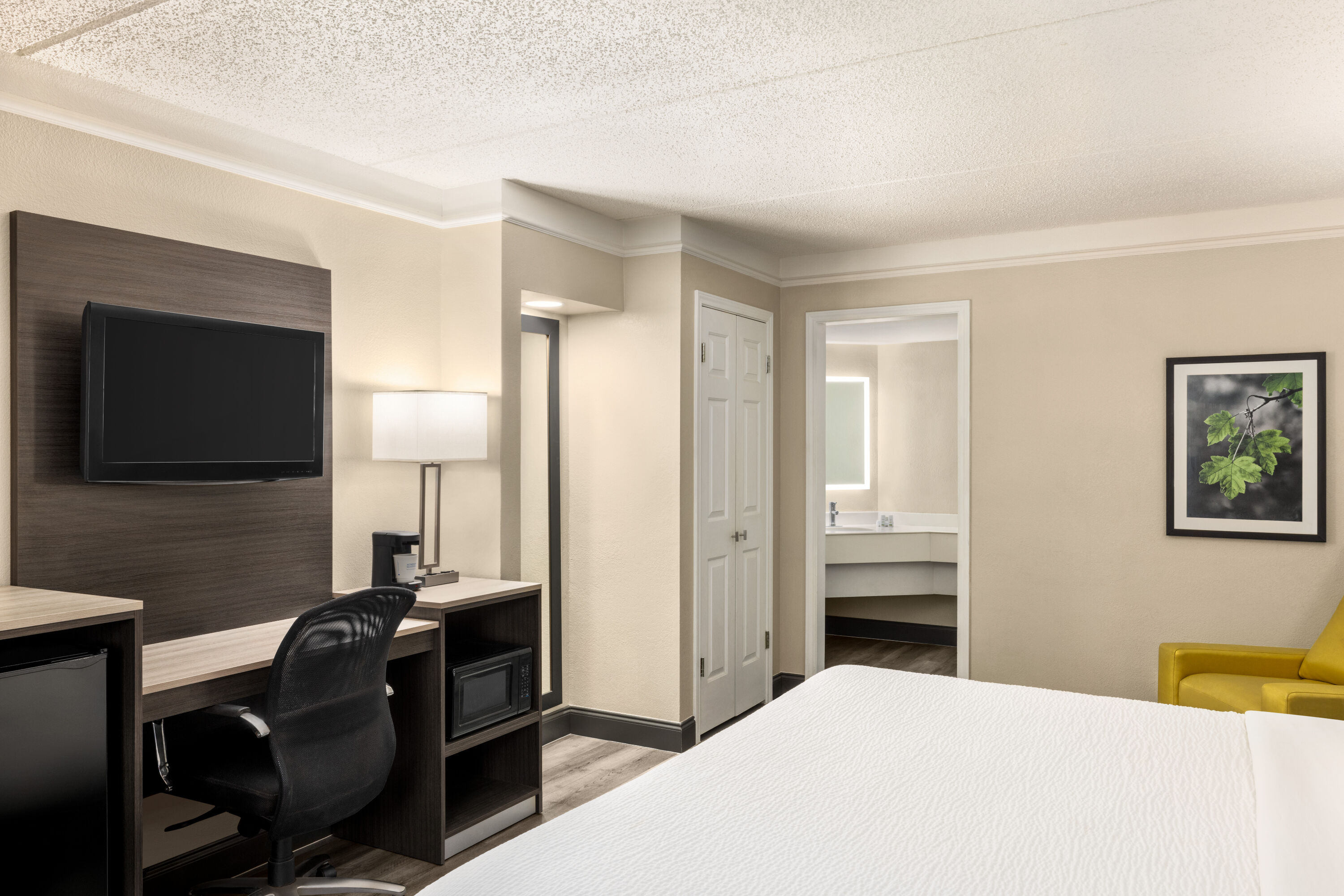 Guest room at the La Quinta Inn by Wyndham San Antonio I-35 N at Toepperwein in San Antonio, Texas