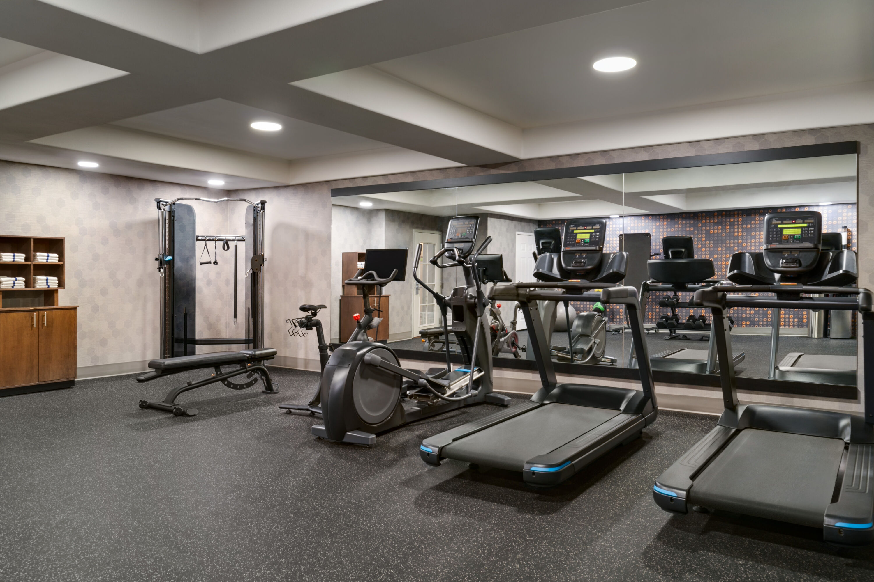 Fitness room at La Quinta Inn & Suites by Wyndham Stephenville in Stephenville, Texas