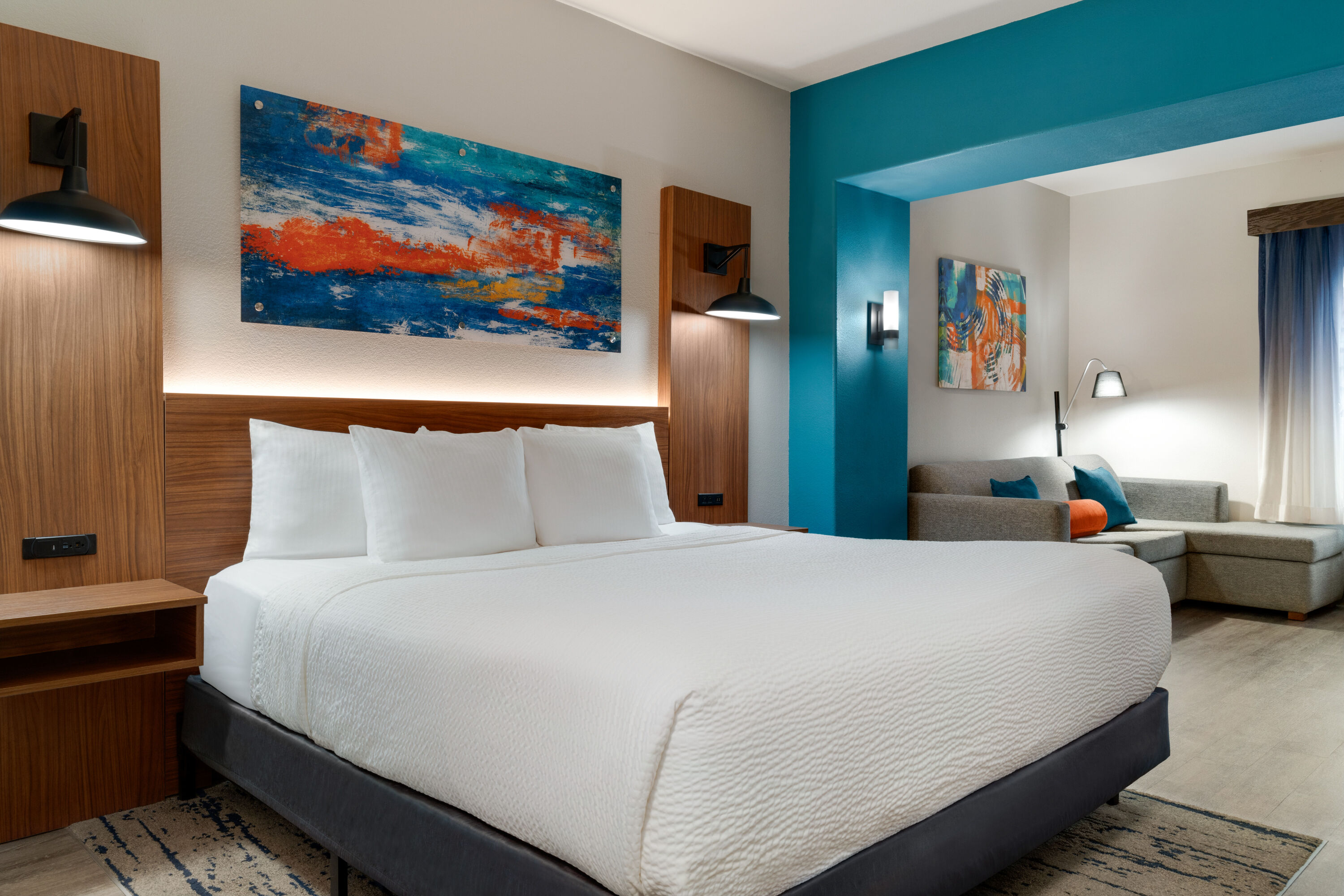 Guest room at the La Quinta Inn & Suites by Wyndham Stephenville in Stephenville, Texas