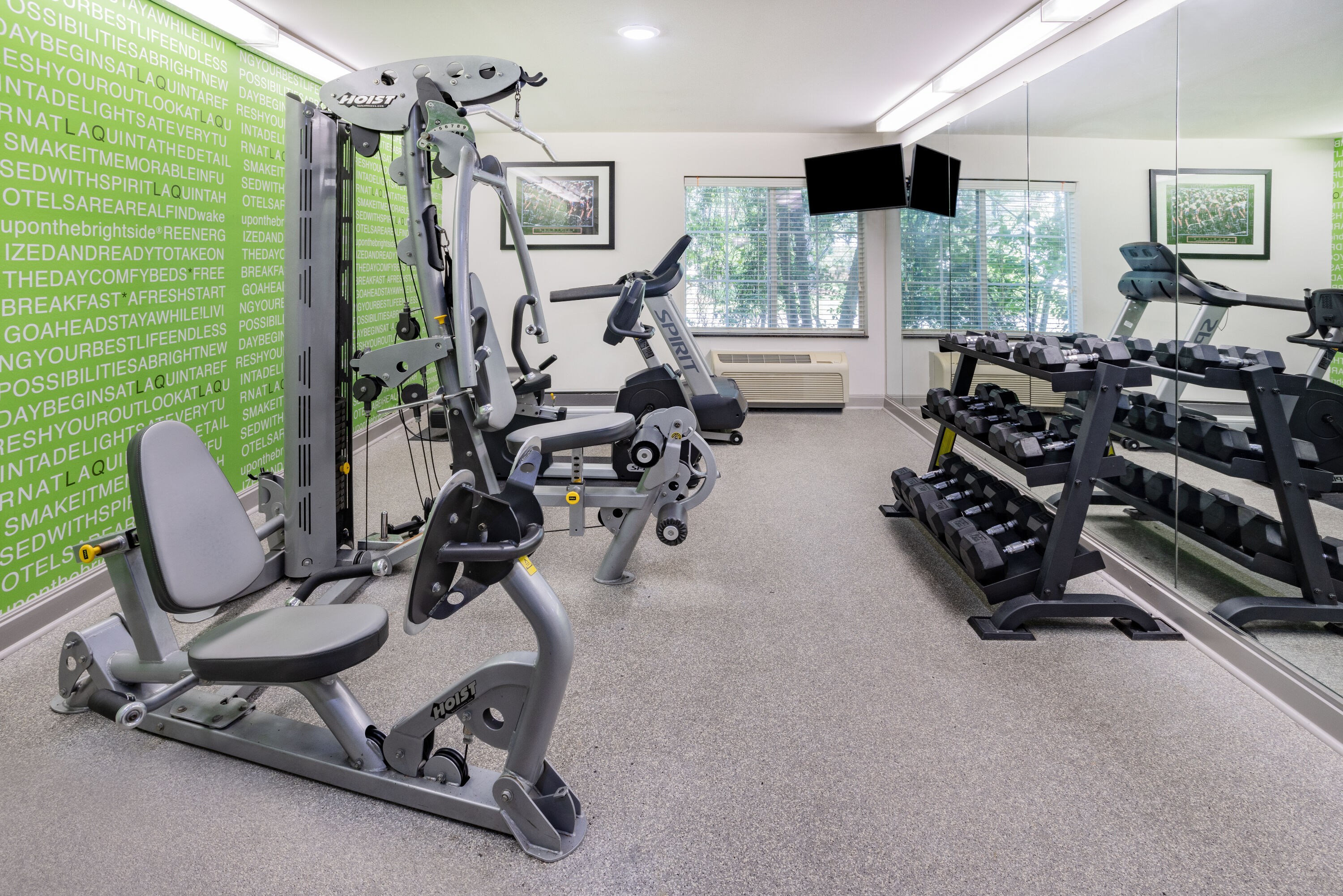 Fitness room at La Quinta Inn & Suites by Wyndham Norfolk in Norfolk, Virginia