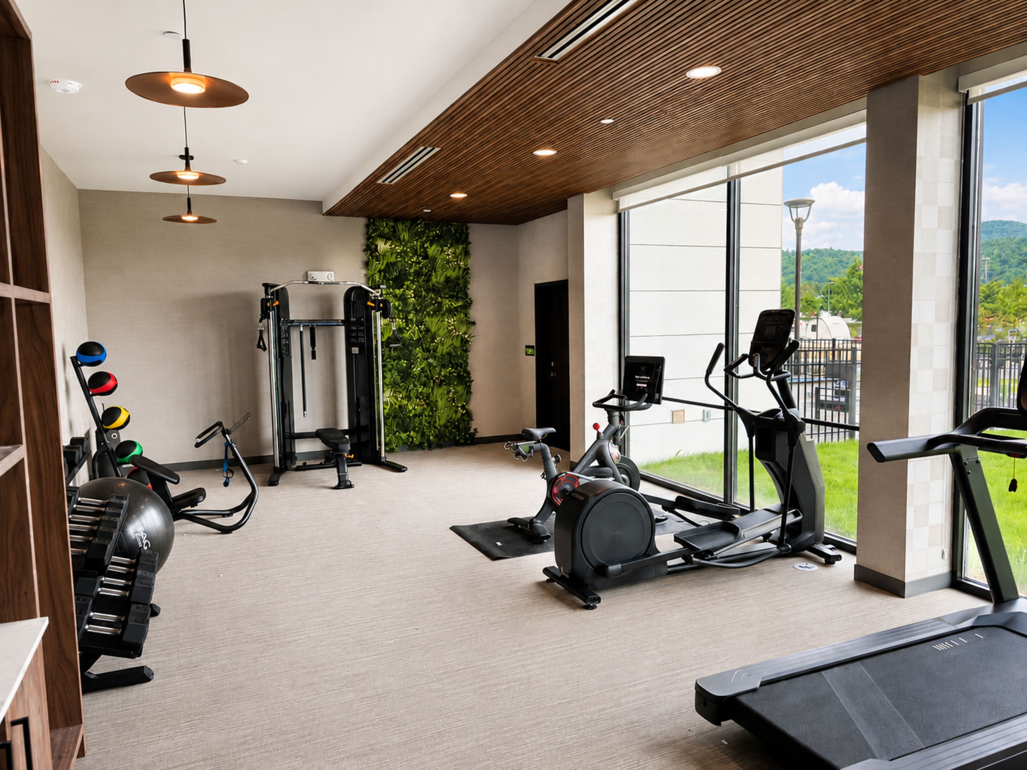 Fitness room at La Quinta Inn & Suites by Wyndham Roanoke Hollins/I-81 in Roanoke, Virginia