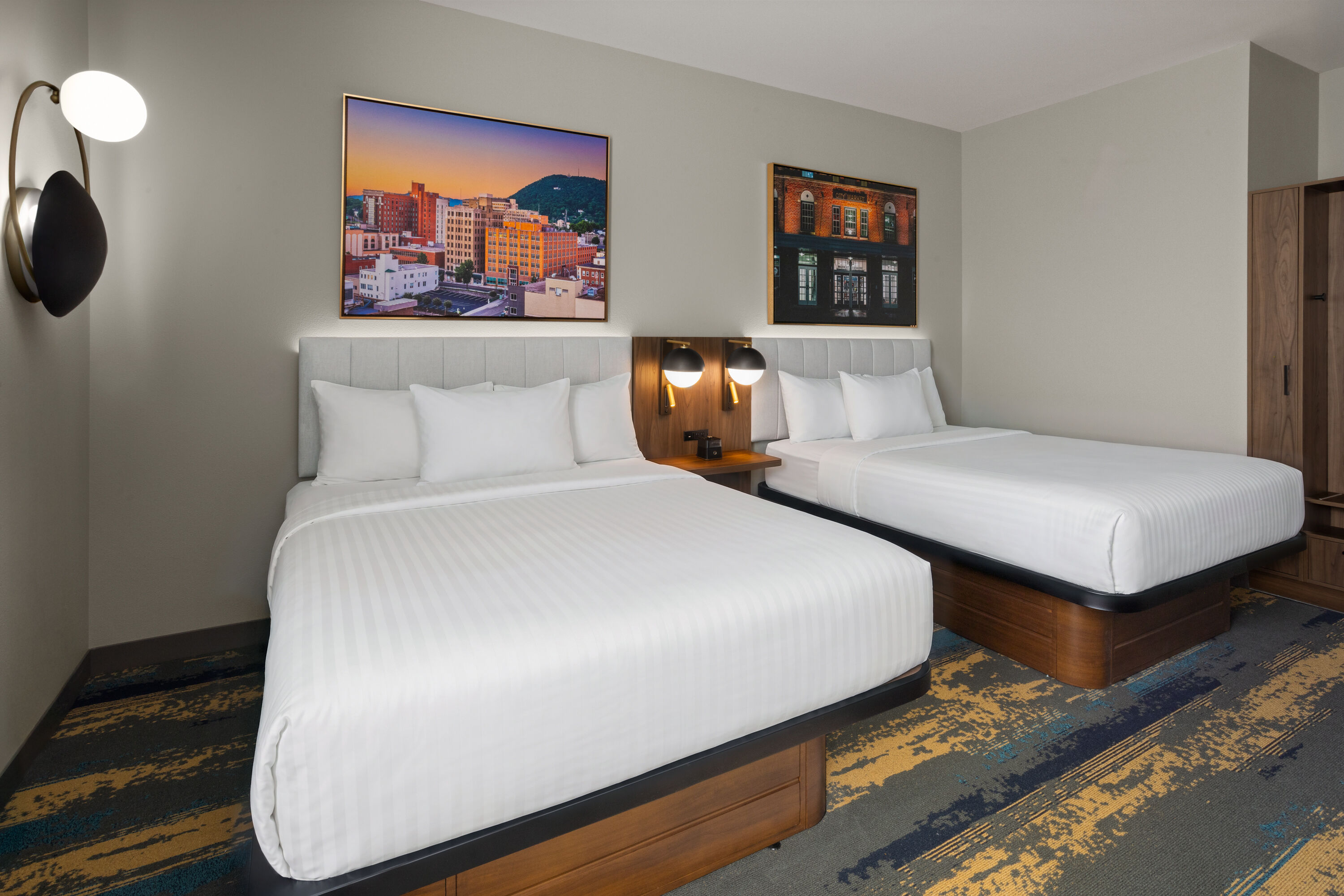 Guest room at the La Quinta Inn & Suites by Wyndham Roanoke Hollins/I-81 in Roanoke, Virginia