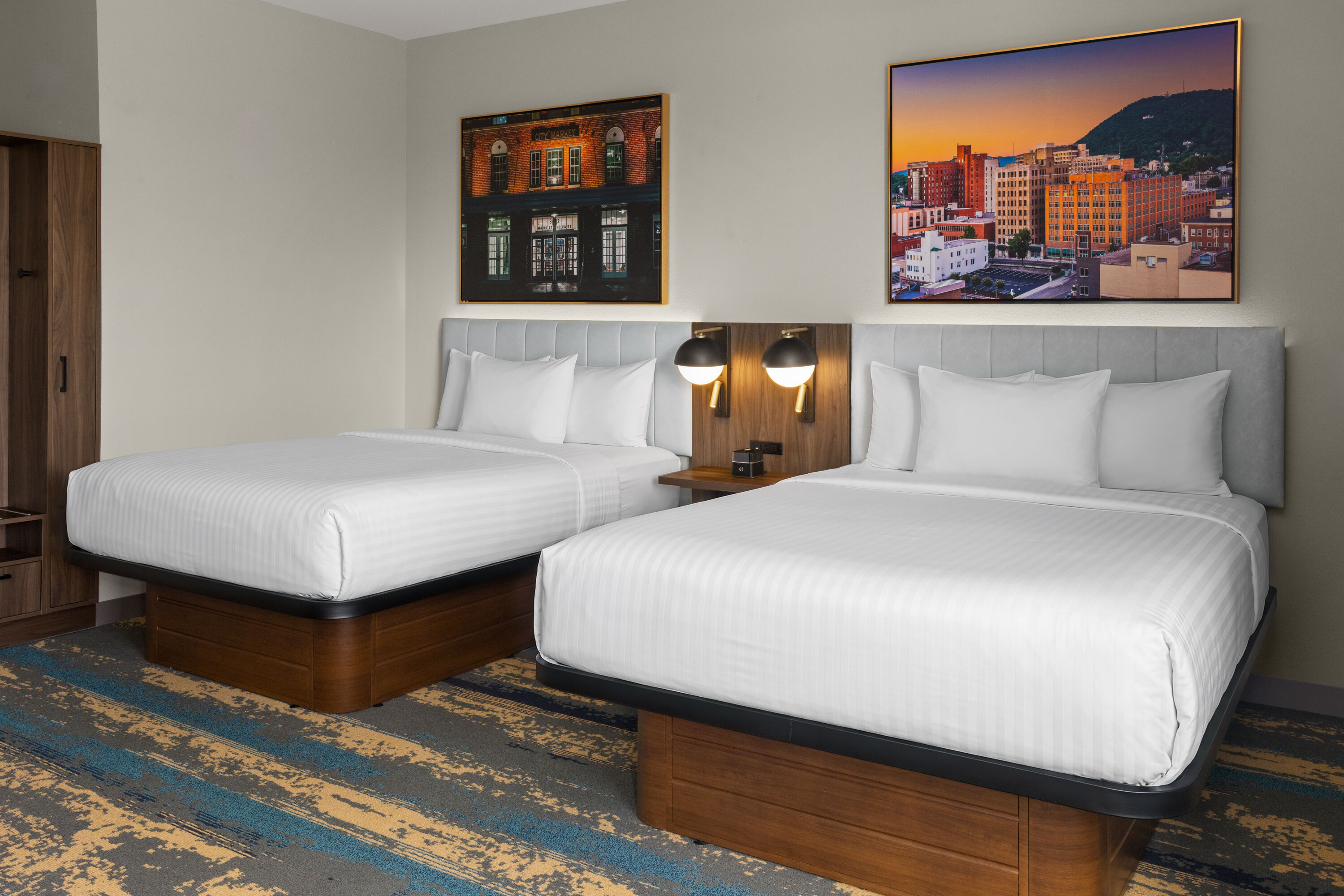 Guest room at the La Quinta Inn & Suites by Wyndham Roanoke Hollins/I-81 in Roanoke, Virginia