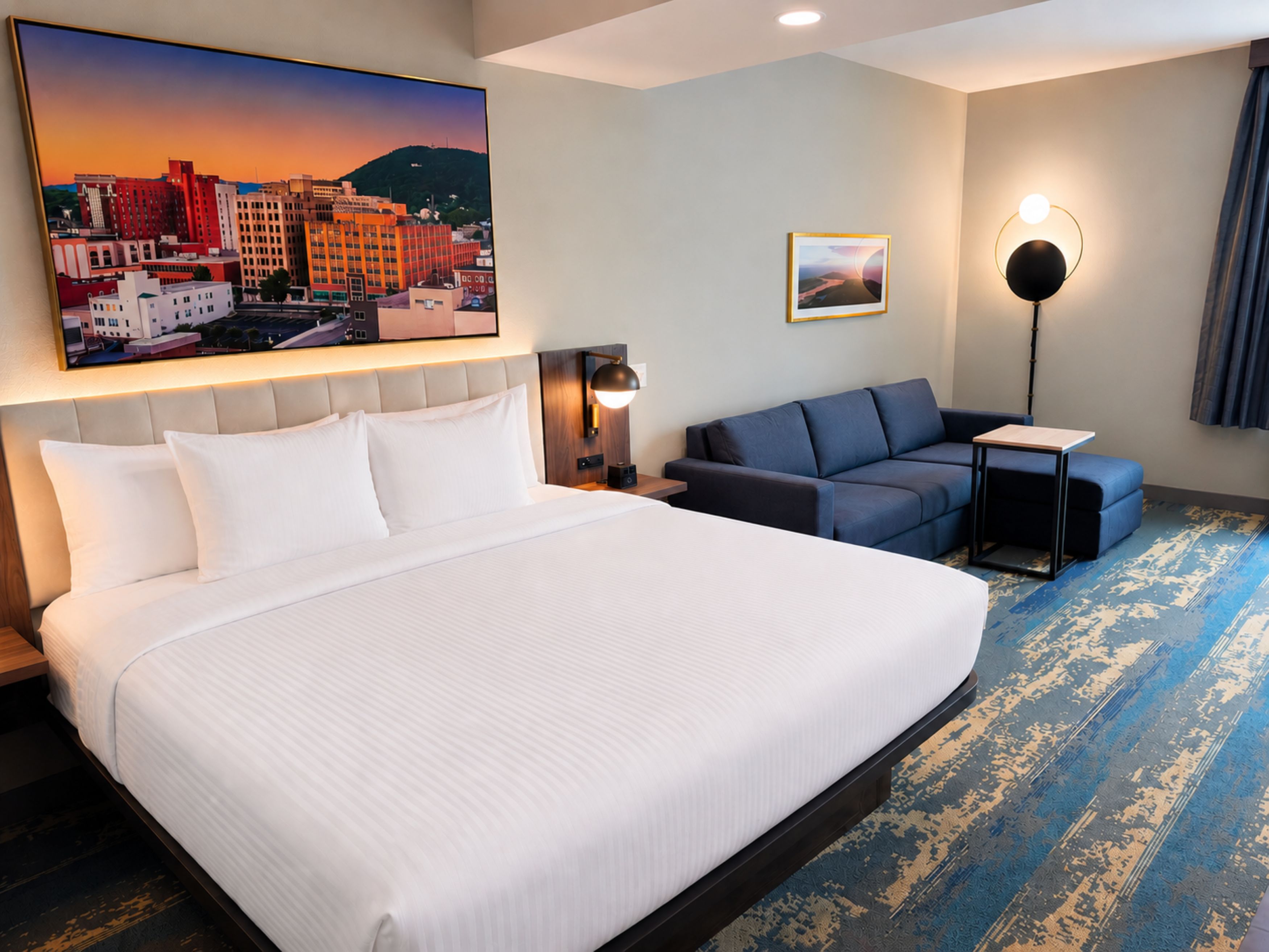 Guest room at the La Quinta Inn & Suites by Wyndham Roanoke Hollins/I-81 in Roanoke, Virginia