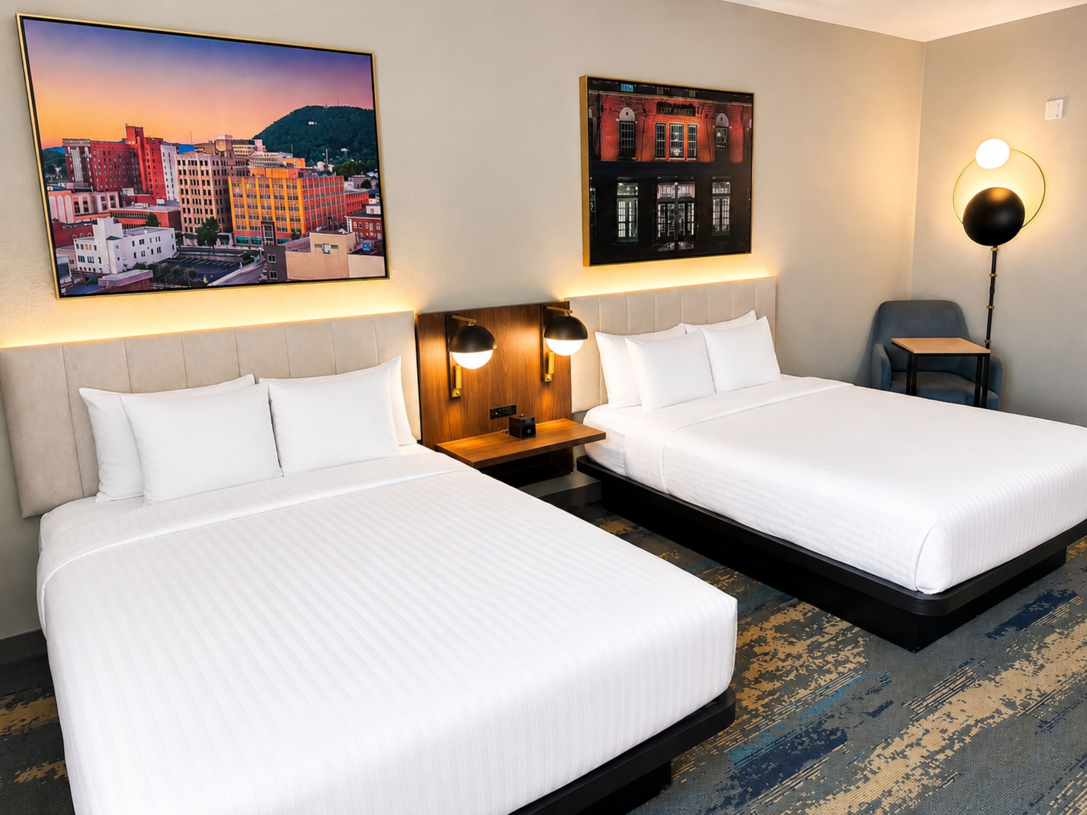 Guest room at the La Quinta Inn & Suites by Wyndham Roanoke Hollins/I-81 in Roanoke, Virginia