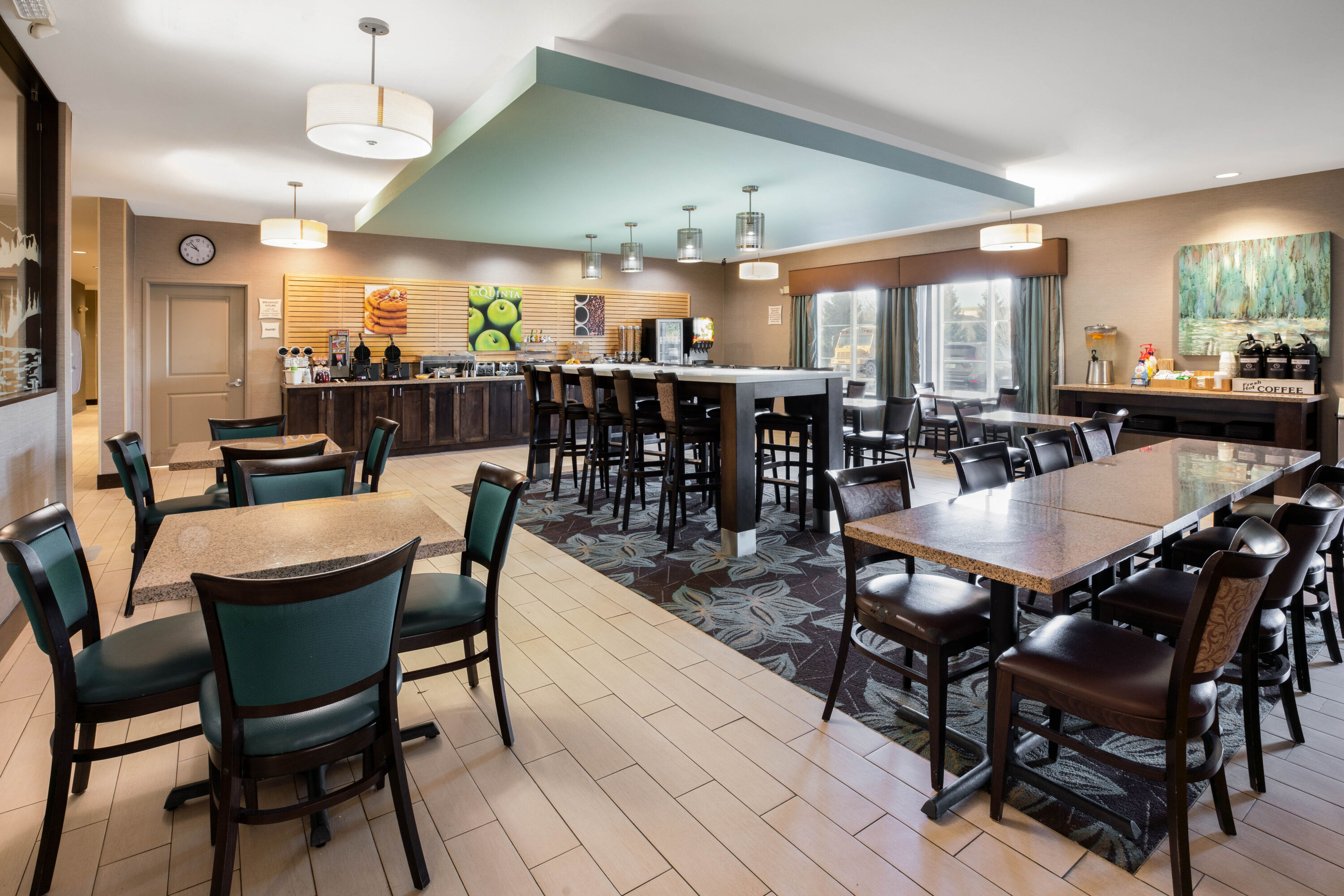 Free breakfast at La Quinta Inn & Suites by Wyndham Bellingham in Bellingham, Washington