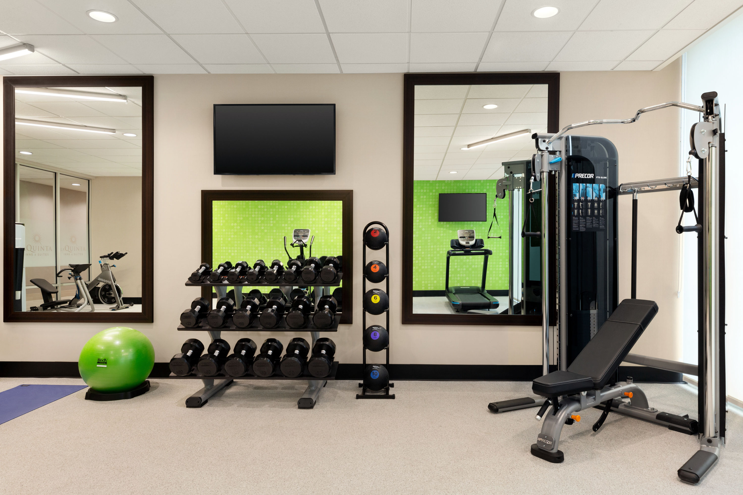 Fitness room at La Quinta Inn & Suites by Wyndham Burlington in Burlington, Washington