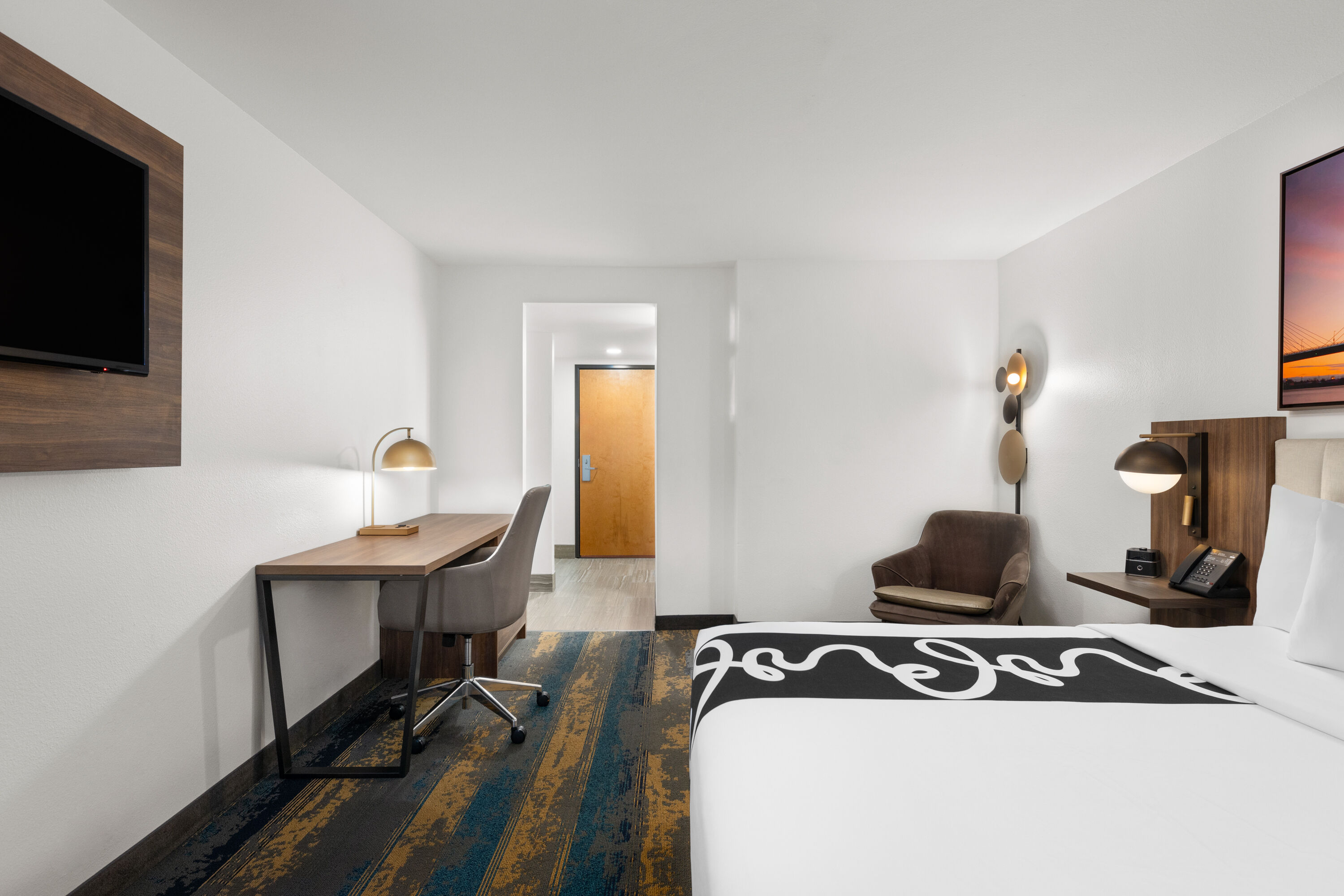 Guest room at the La Quinta Inn & Suites by Wyndham Kennewick in Kennewick, Washington