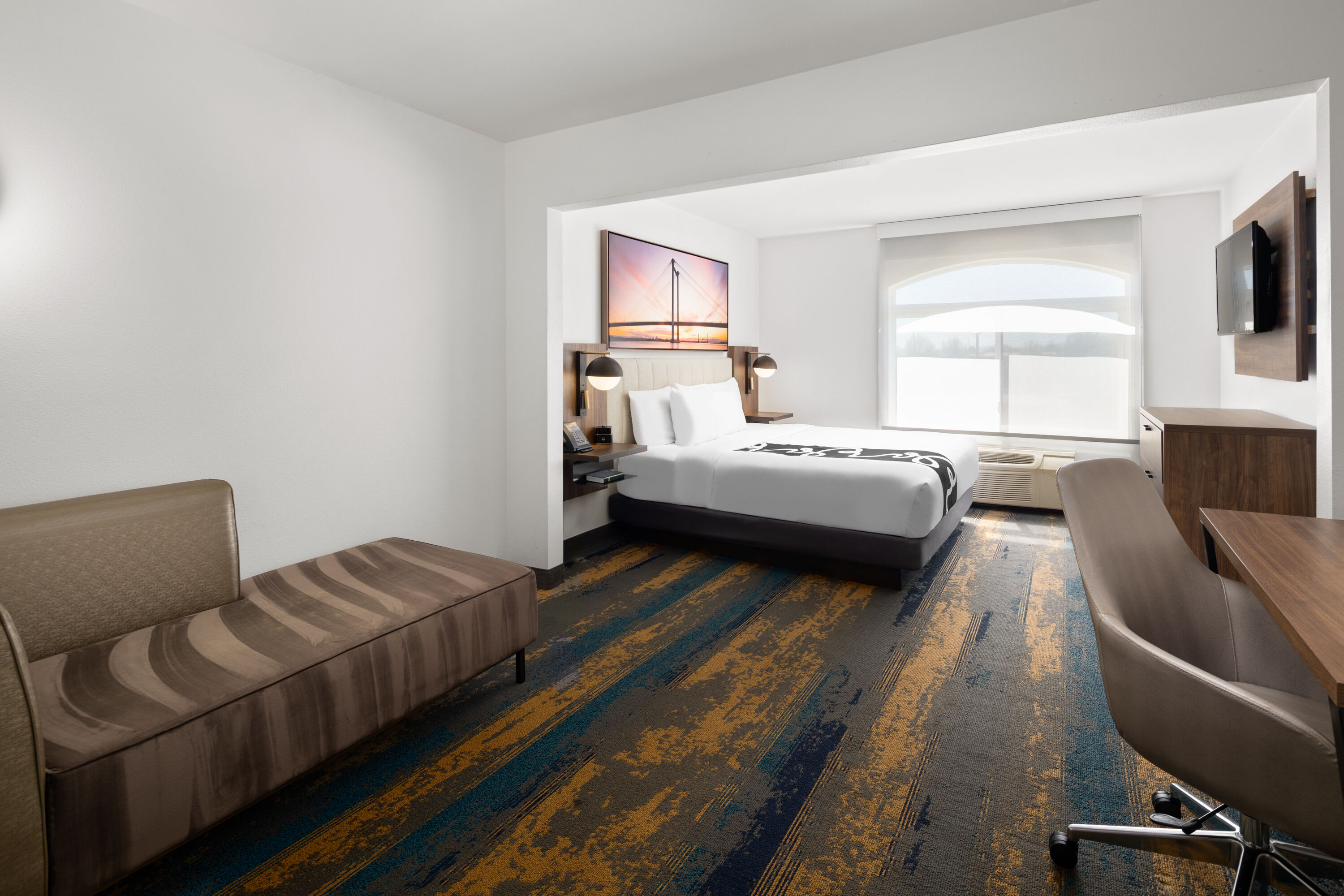 Guest room at the La Quinta Inn & Suites by Wyndham Kennewick in Kennewick, Washington