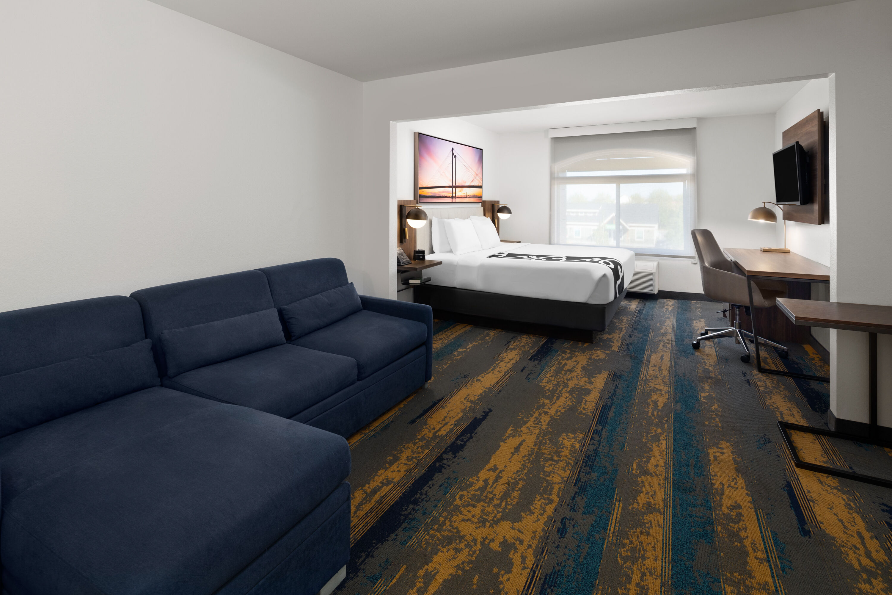 Guest room at the La Quinta Inn & Suites by Wyndham Kennewick in Kennewick, Washington