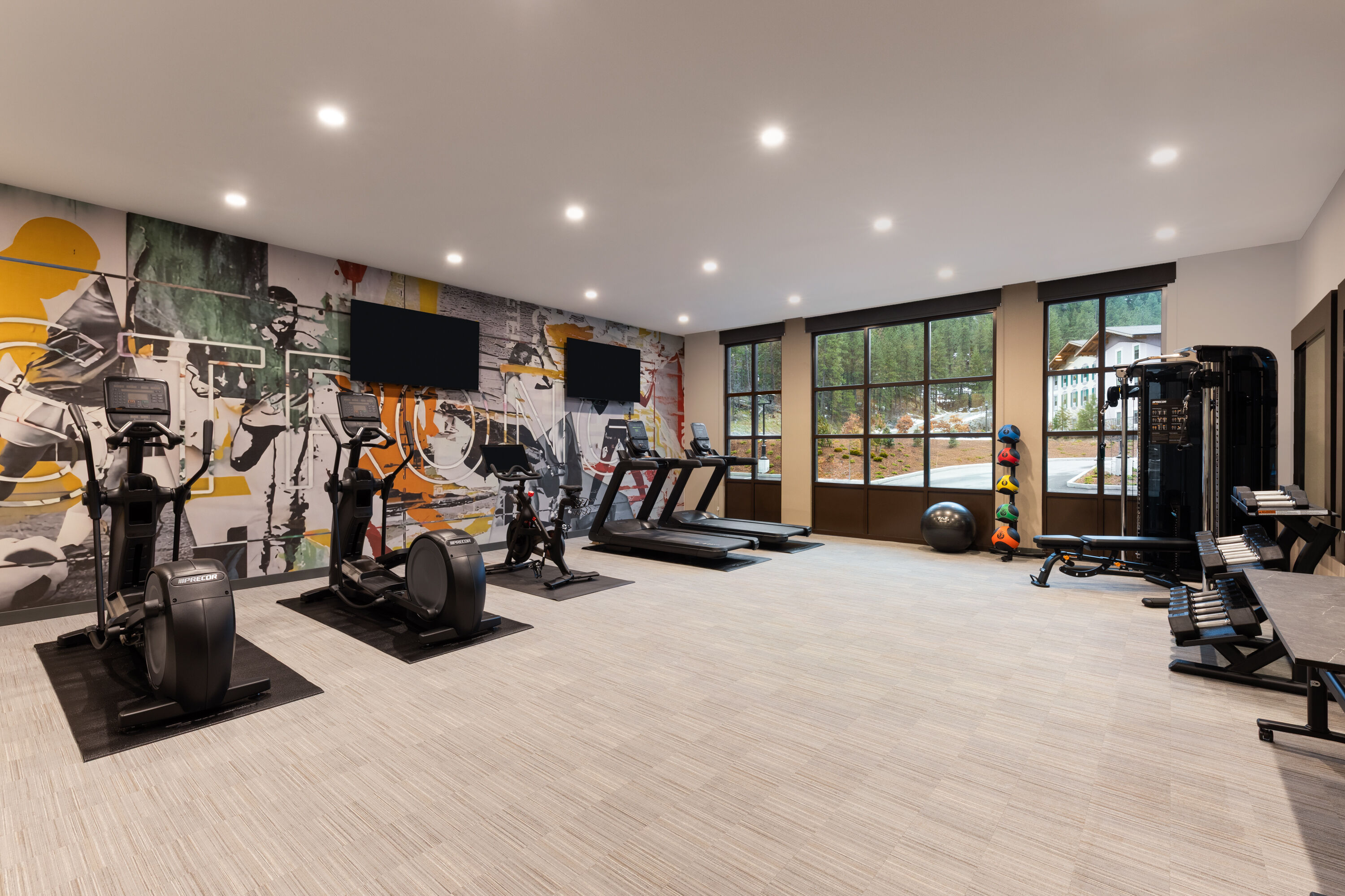 Fitness room at La Quinta Inn and Suites by Wyndham Leavenworth in Leavenworth, Washington