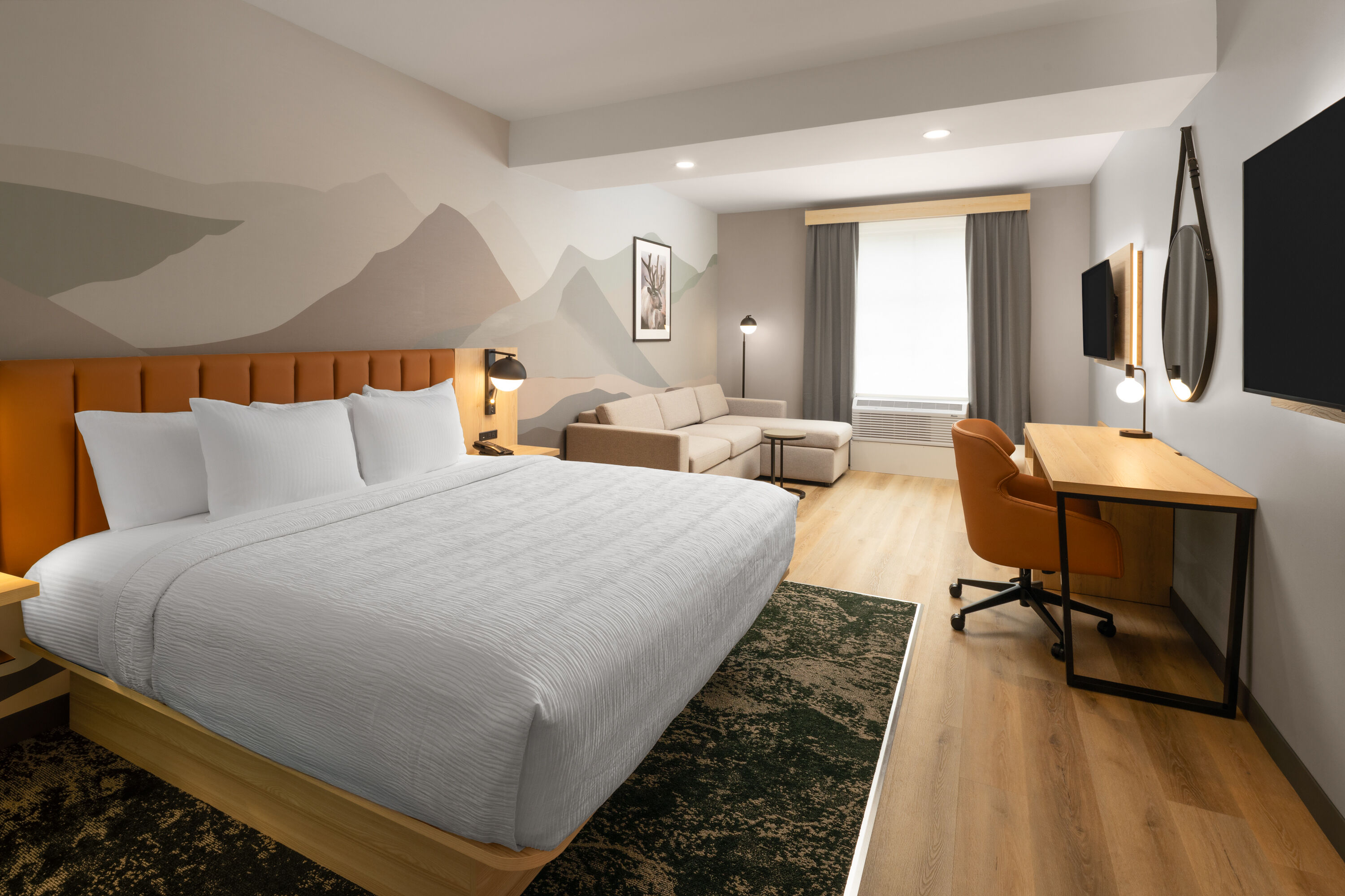 Guest room at the La Quinta Inn and Suites by Wyndham Leavenworth in Leavenworth, Washington