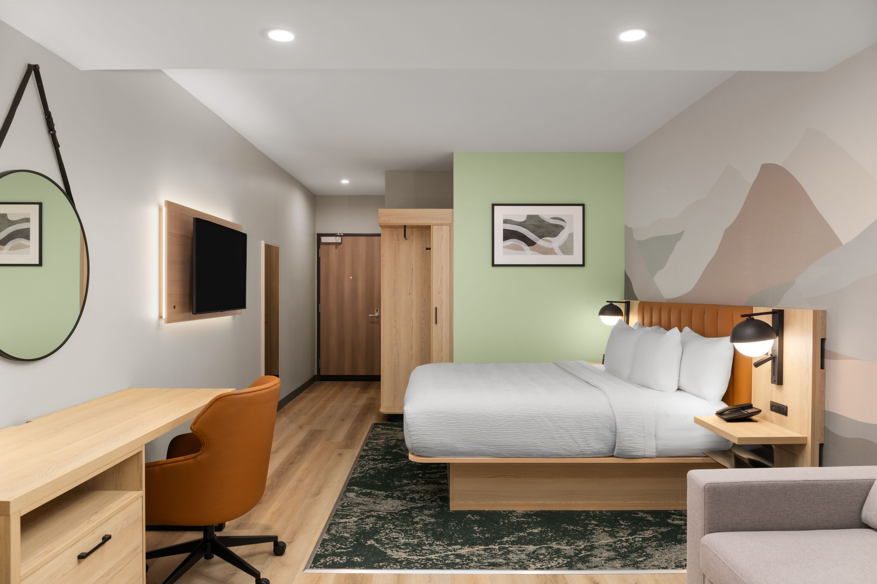 Guest room at the La Quinta Inn and Suites by Wyndham Leavenworth in Leavenworth, Washington