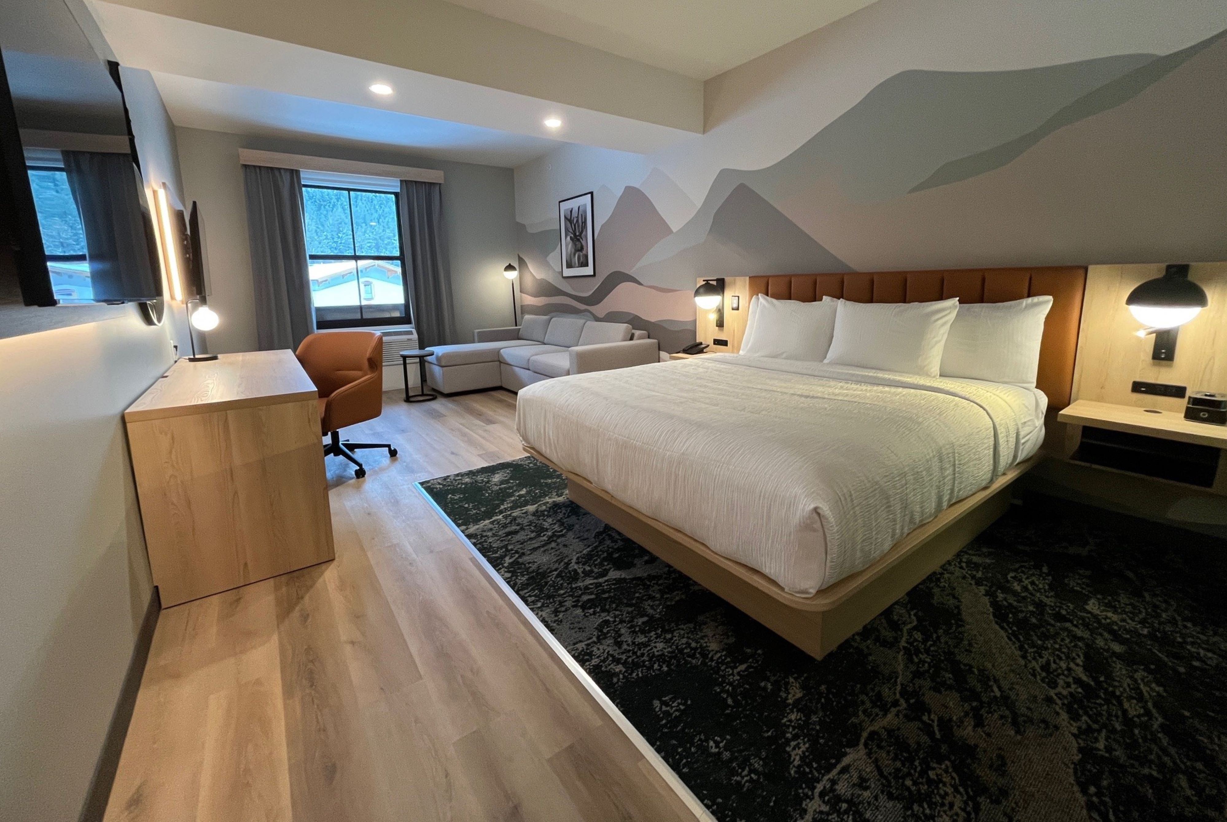 Guest room at the La Quinta Inn and Suites by Wyndham Leavenworth in Leavenworth, Washington