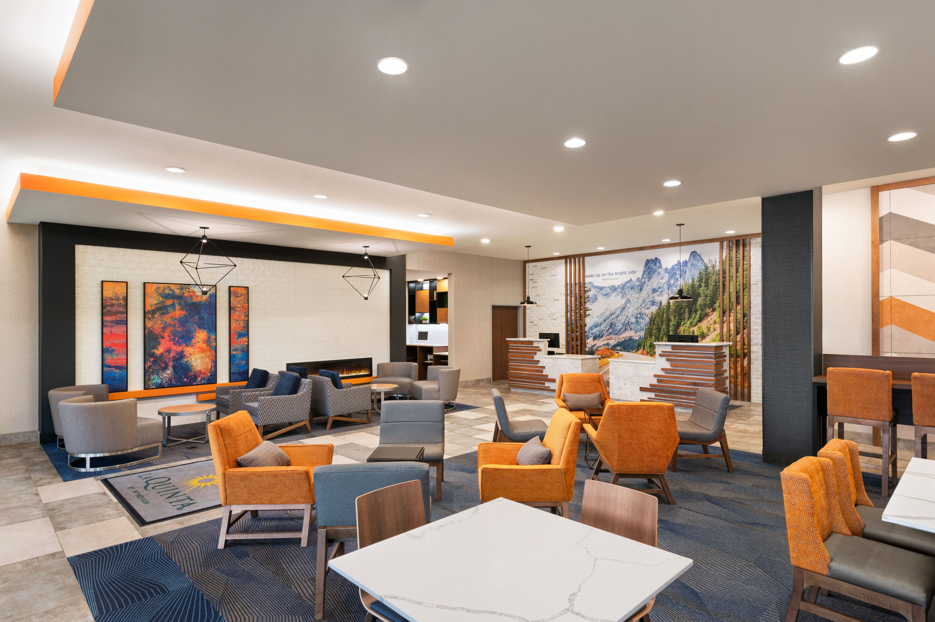 Free breakfast at La Quinta Inn & Suites by Wyndham Marysville in Marysville, Washington