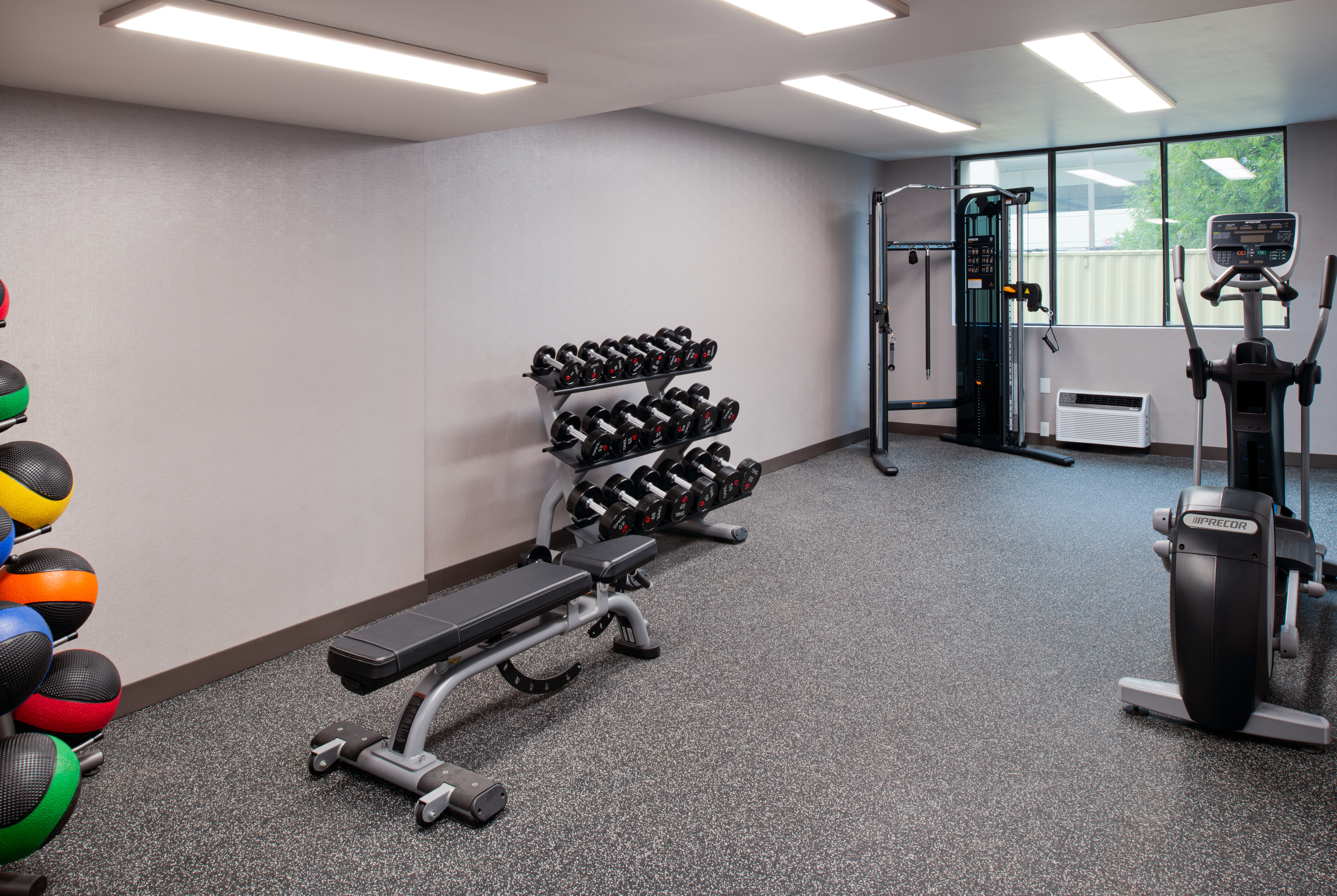 Fitness room at La Quinta Inn & Suites by Wyndham Seattle Sea-Tac Airport in Seattle, Washington