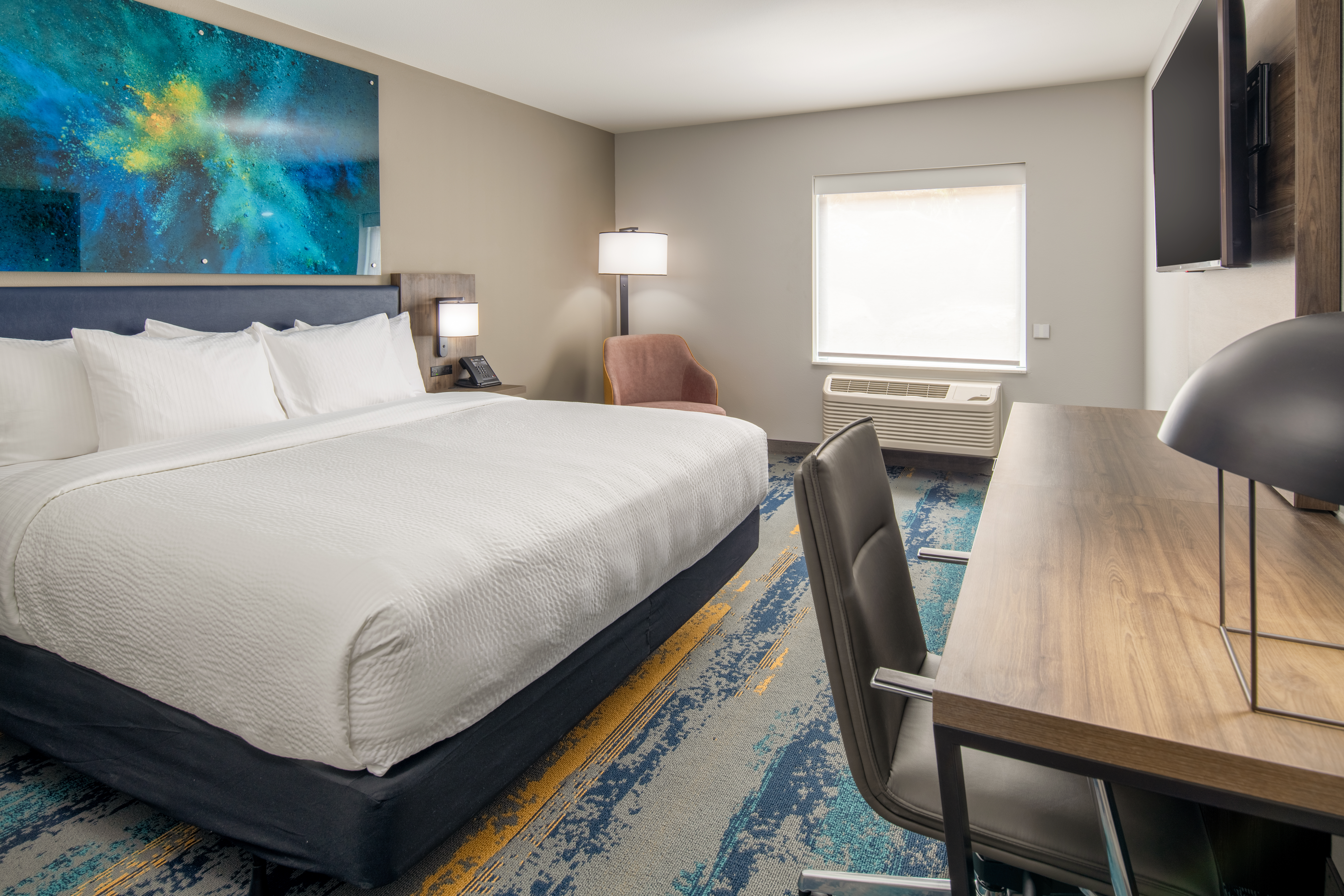 Guest room at the La Quinta Inn & Suites by Wyndham Spokane Downtown in Spokane, Washington