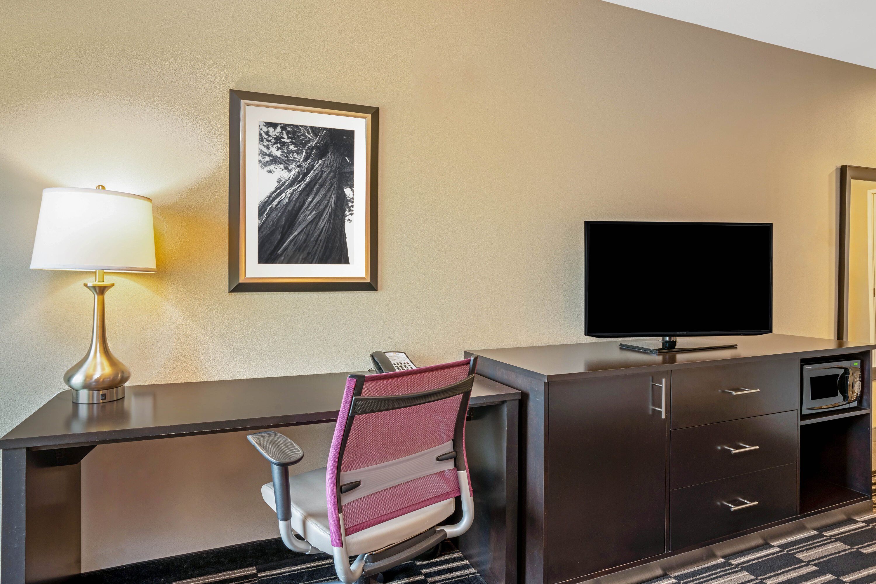 Guest room feature at the La Quinta Inn & Suites by Wyndham Tumwater - Olympia in Tumwater, Washington