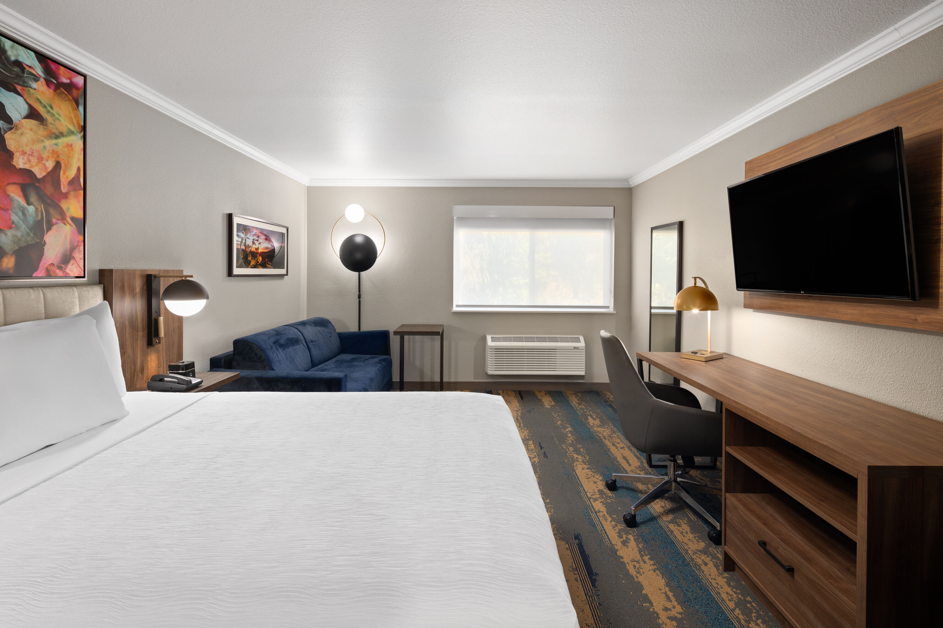 Guest room at the La Quinta Inn & Suites by Wyndham Yakima Downtown in Yakima, Washington