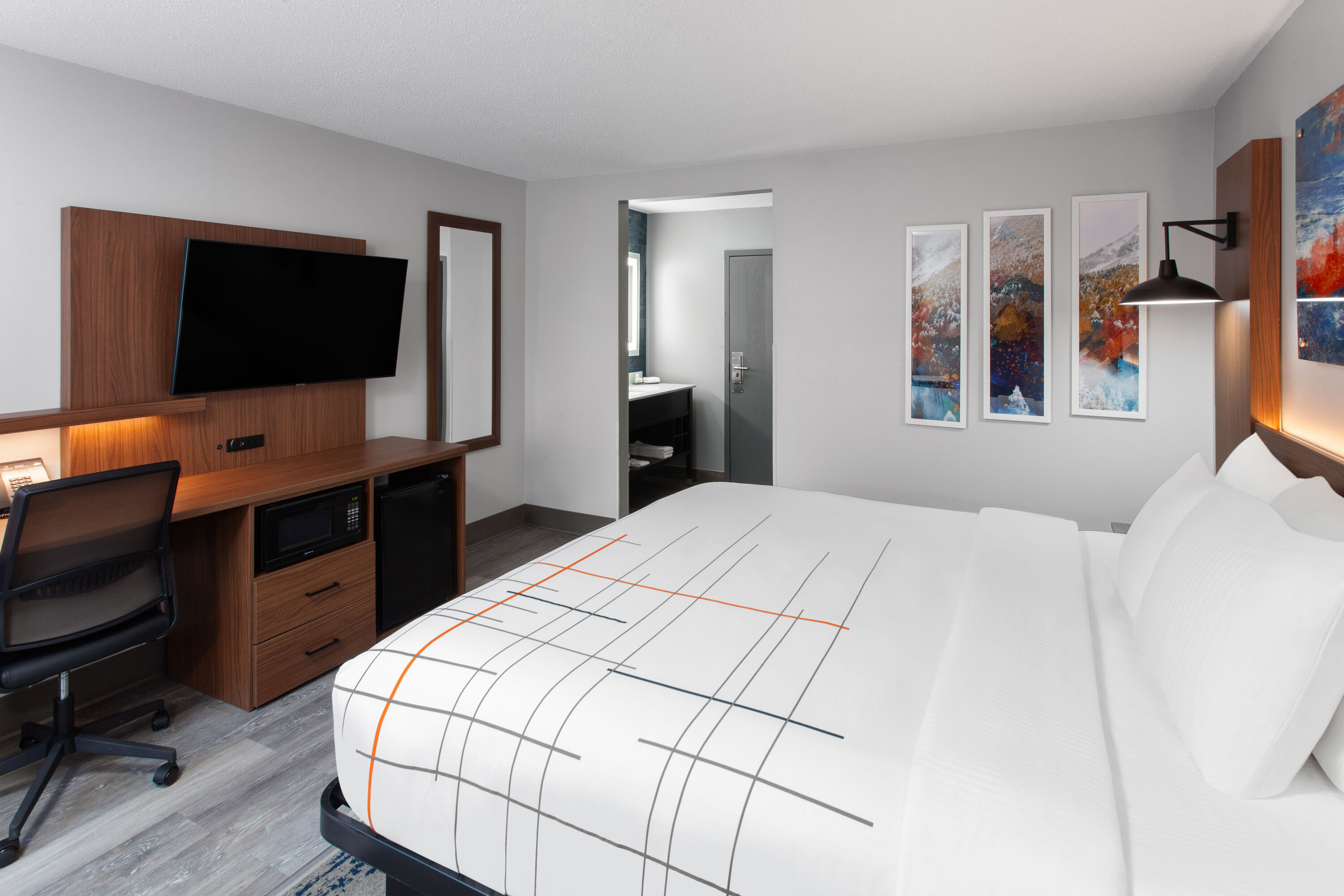 Guest room at the La Quinta Inn by Wyndham Wausau in Wausau, Wisconsin