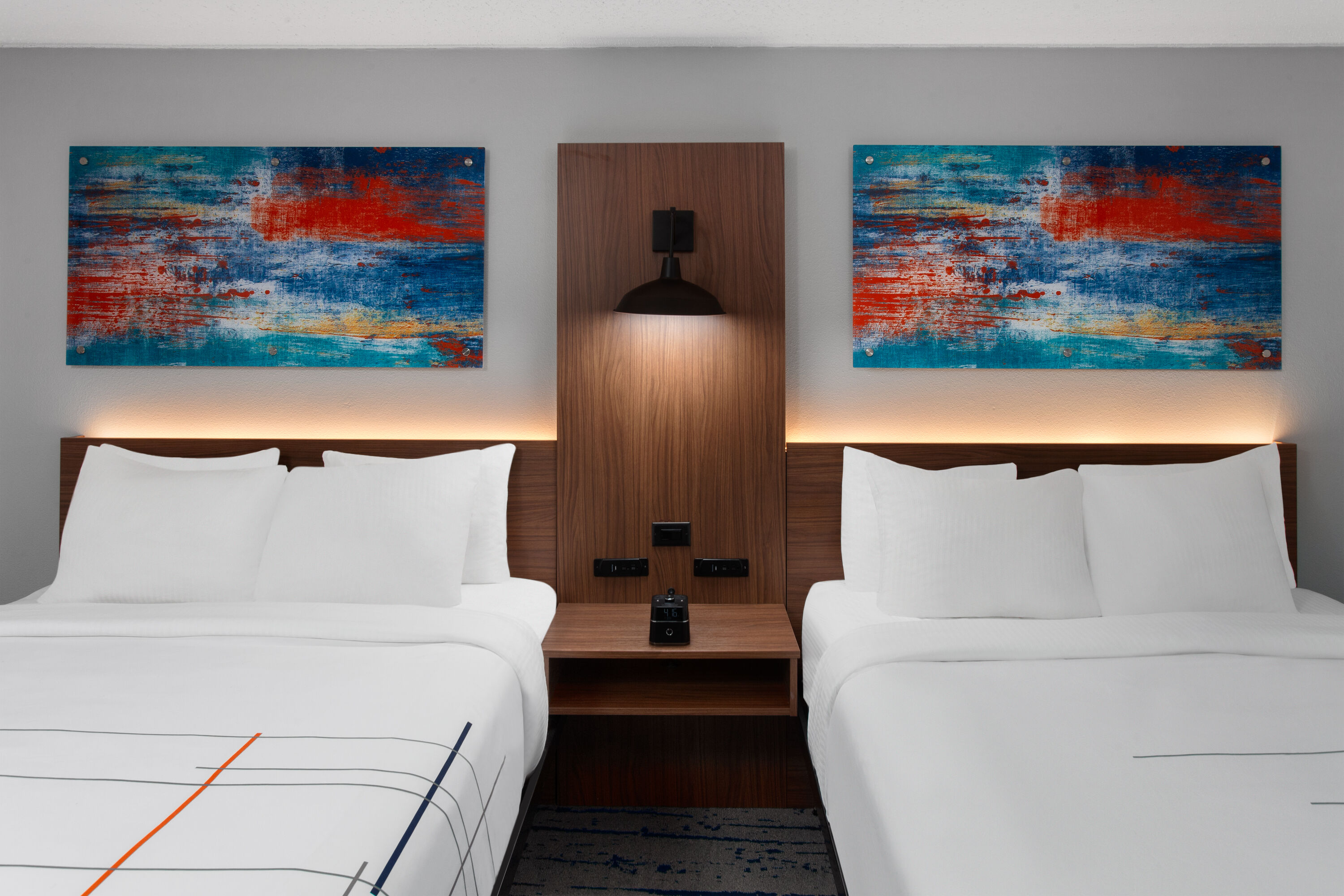 Double bed guest room at the La Quinta Inn by Wyndham Wausau in Wausau, Wisconsin