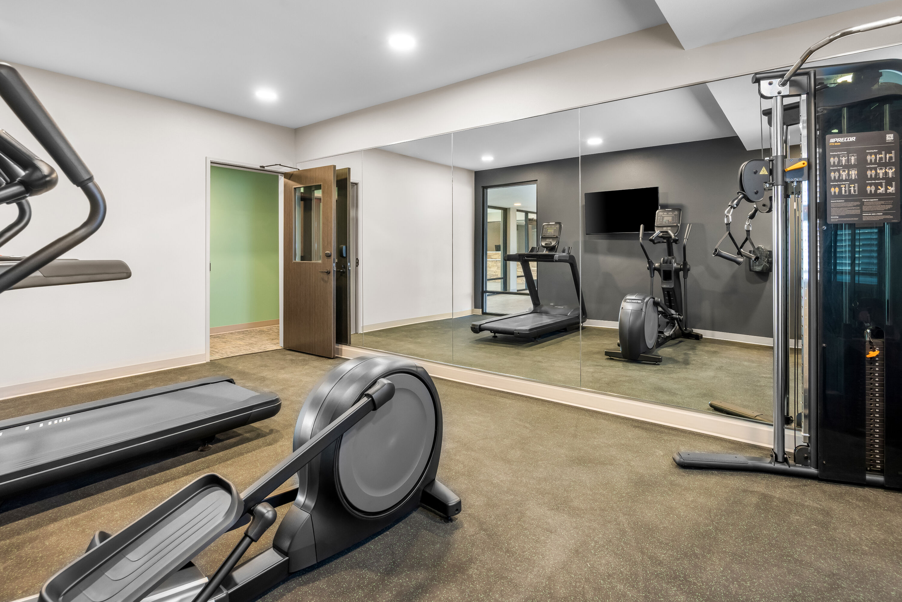 Fitness room at ECHO Suites Extended Stay by Wyndham Colorado Springs Airpt in Colorado Springs, Colorado