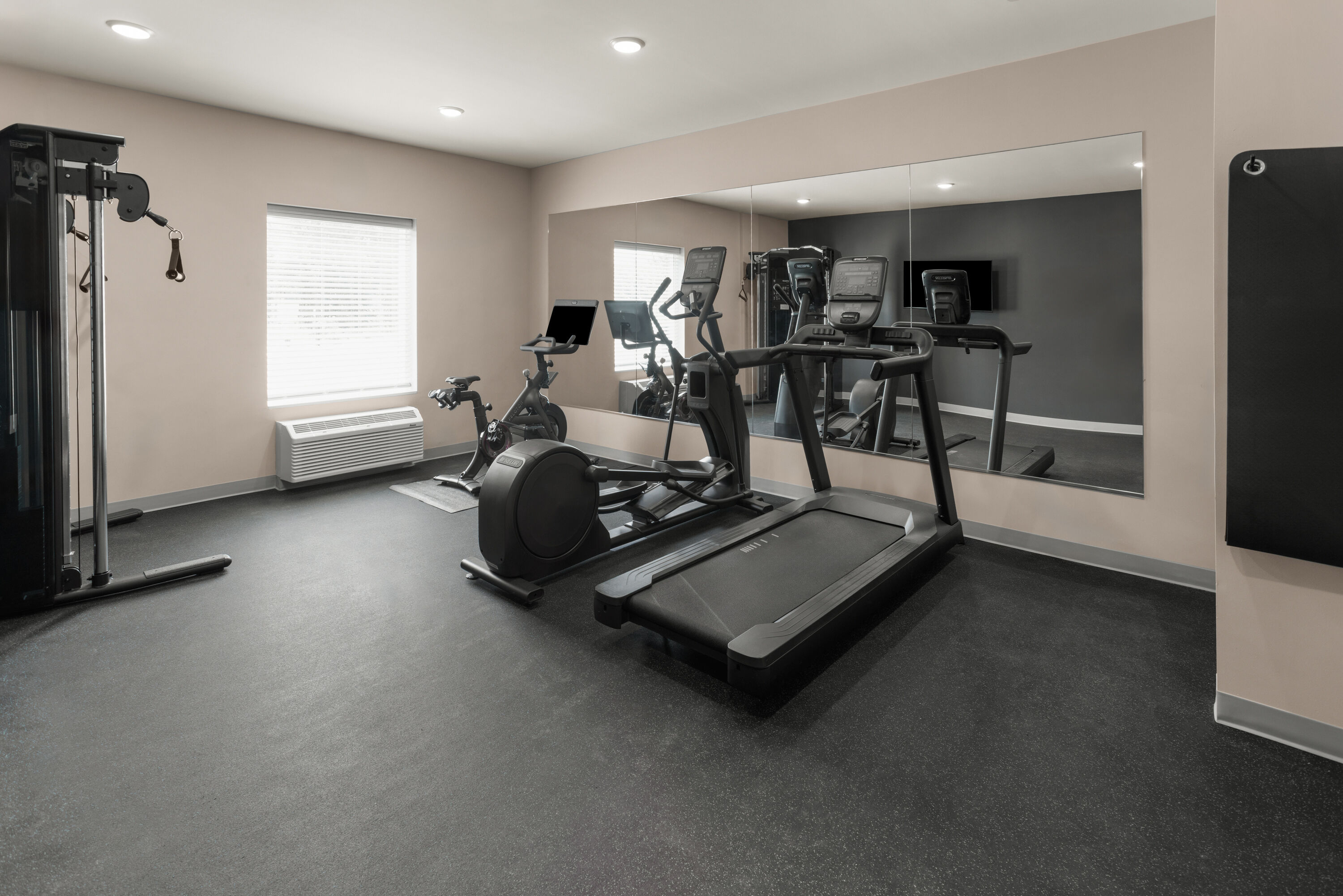 Fitness room at ECHO Suites Extended Stay by Wyndham Savannah Pooler in Savannah, Georgia