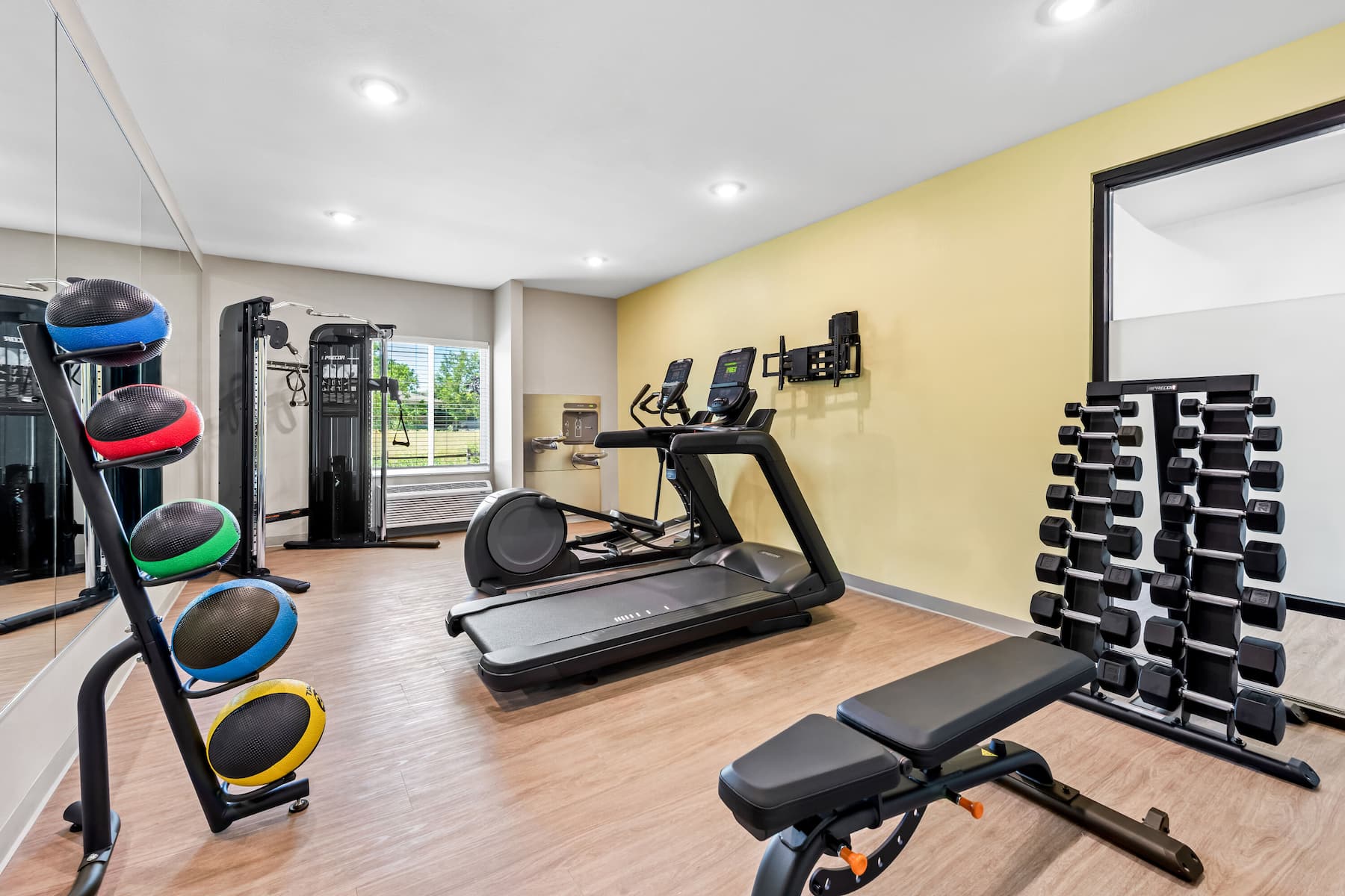 Fitness room at ECHO Suites Extended Stay by Wyndham Reno in Reno, Nevada