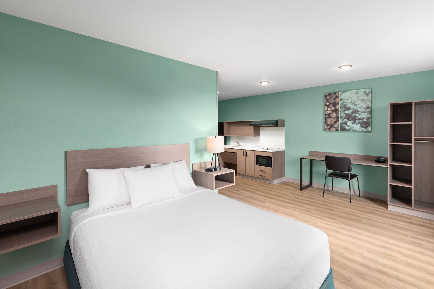 Guest room at the ECHO Suites Extended Stay by Wyndham Nashville/ Gallatin in Gallatin, Tennessee
