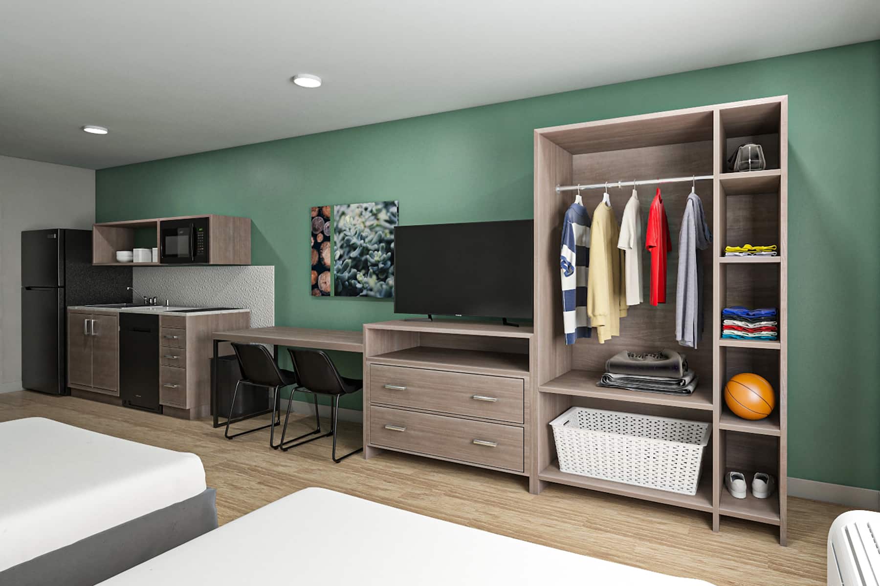 Guest room at the ECHO Suites Extended Stay by Wyndham Nashville/ Gallatin in Gallatin, Tennessee