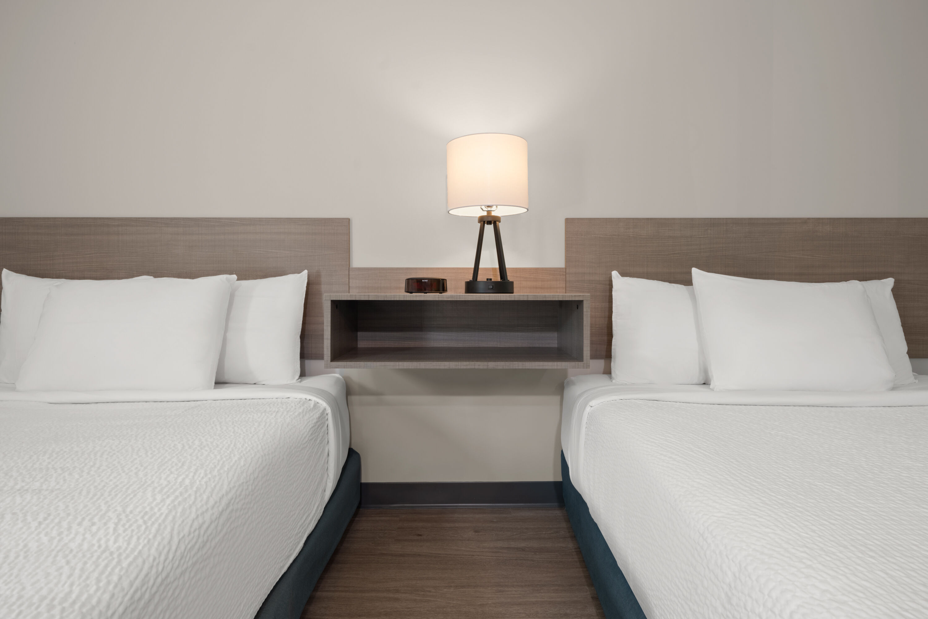 Guest room at the ECHO Suites Extended Stay by Wyndham Johnson City Medical CR in Johnson City, Tennessee