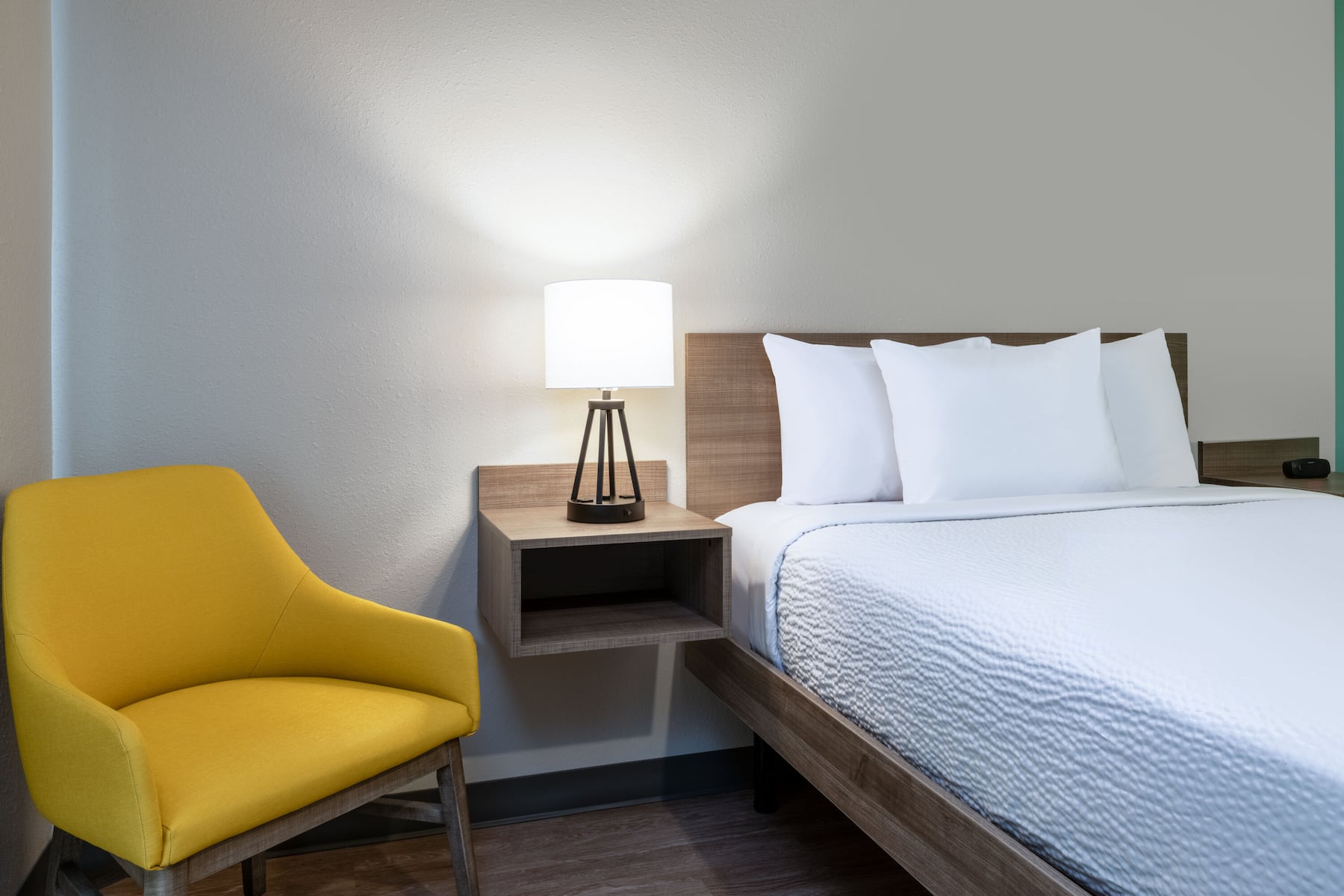 Guest room at the ECHO Suites Extended Stay by Wyndham Fort Worth Alliance in Fort Worth, Texas