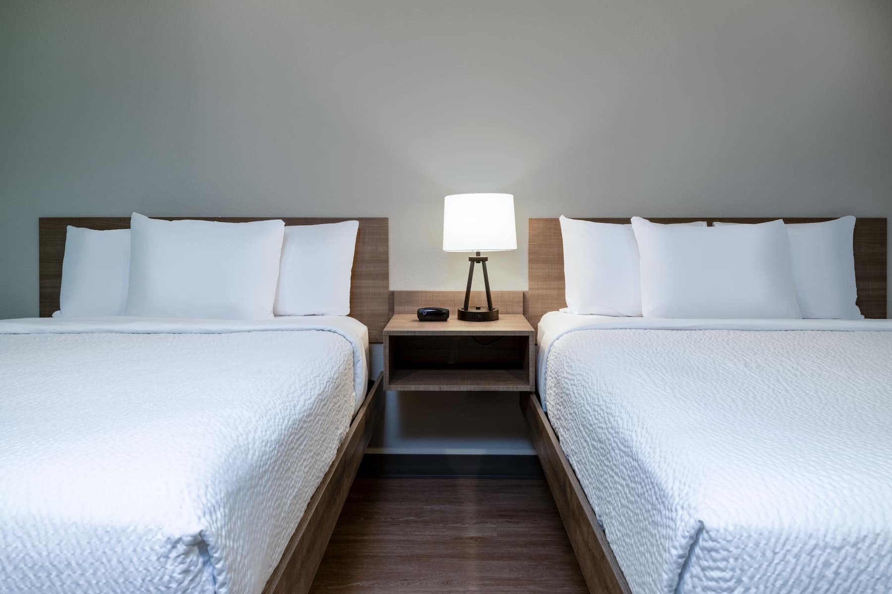 Guest room at the ECHO Suites Extended Stay by Wyndham Fort Worth Alliance in Fort Worth, Texas