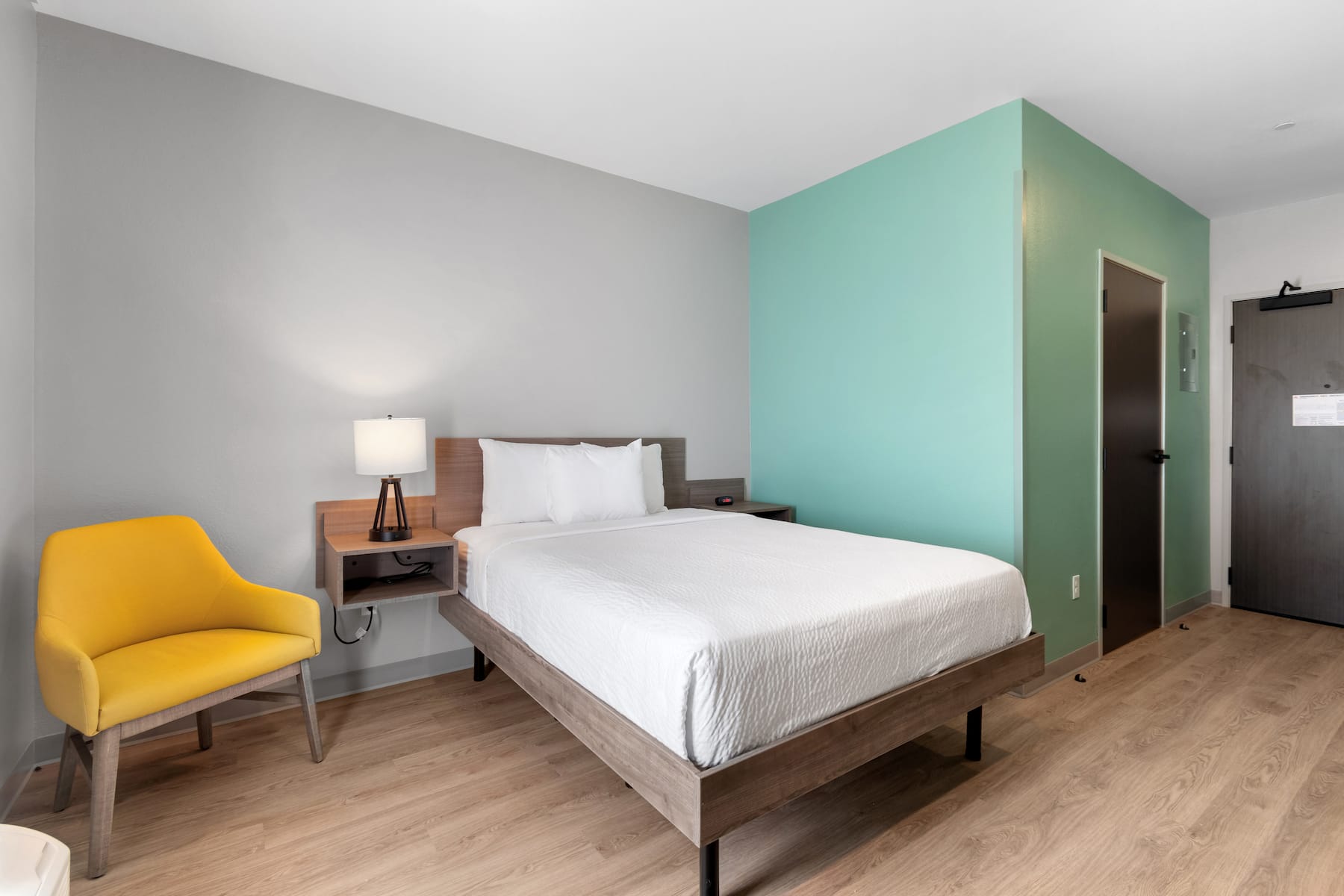 Guest room at the ECHO Suites Extended Stay by Wyndham Houston Katy West in Katy, Texas
