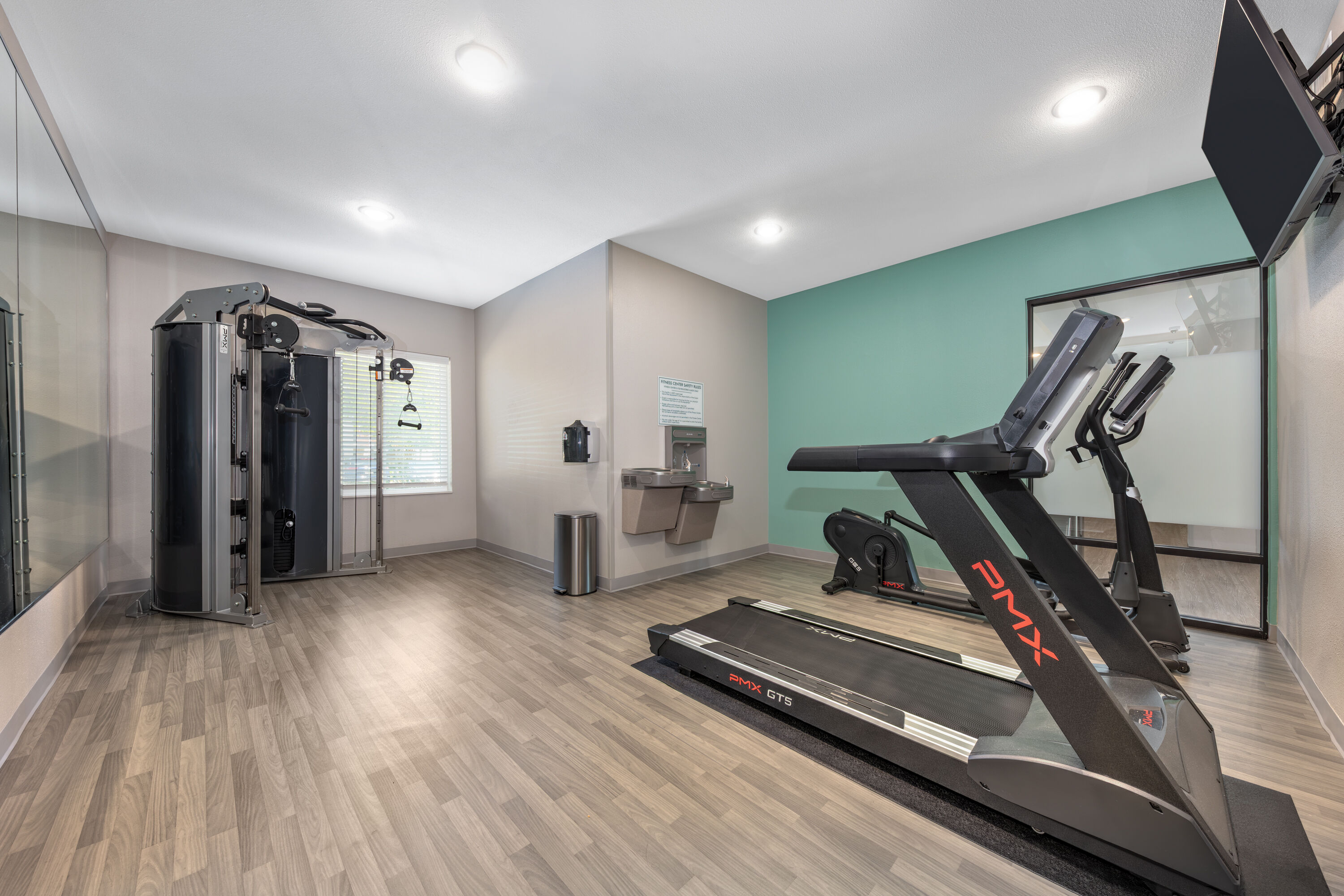 Fitness room at ECHO Suites Extended Stay by Wyndham Dallas Plano/Richardson in Plano, Texas