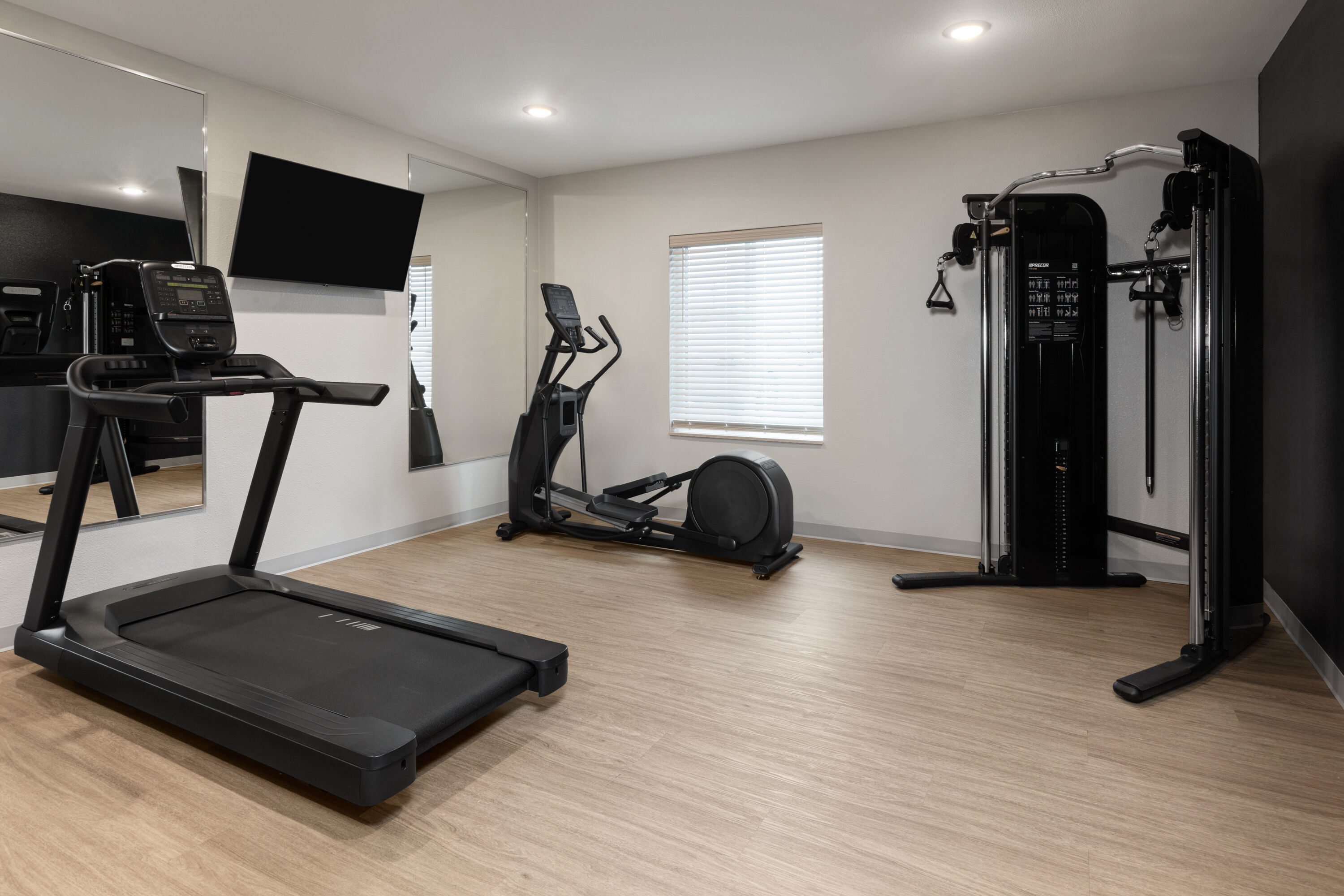 Fitness room at ECHO Suites Extended Stay by Wyndham Austin Round Rock in Round Rock, Texas