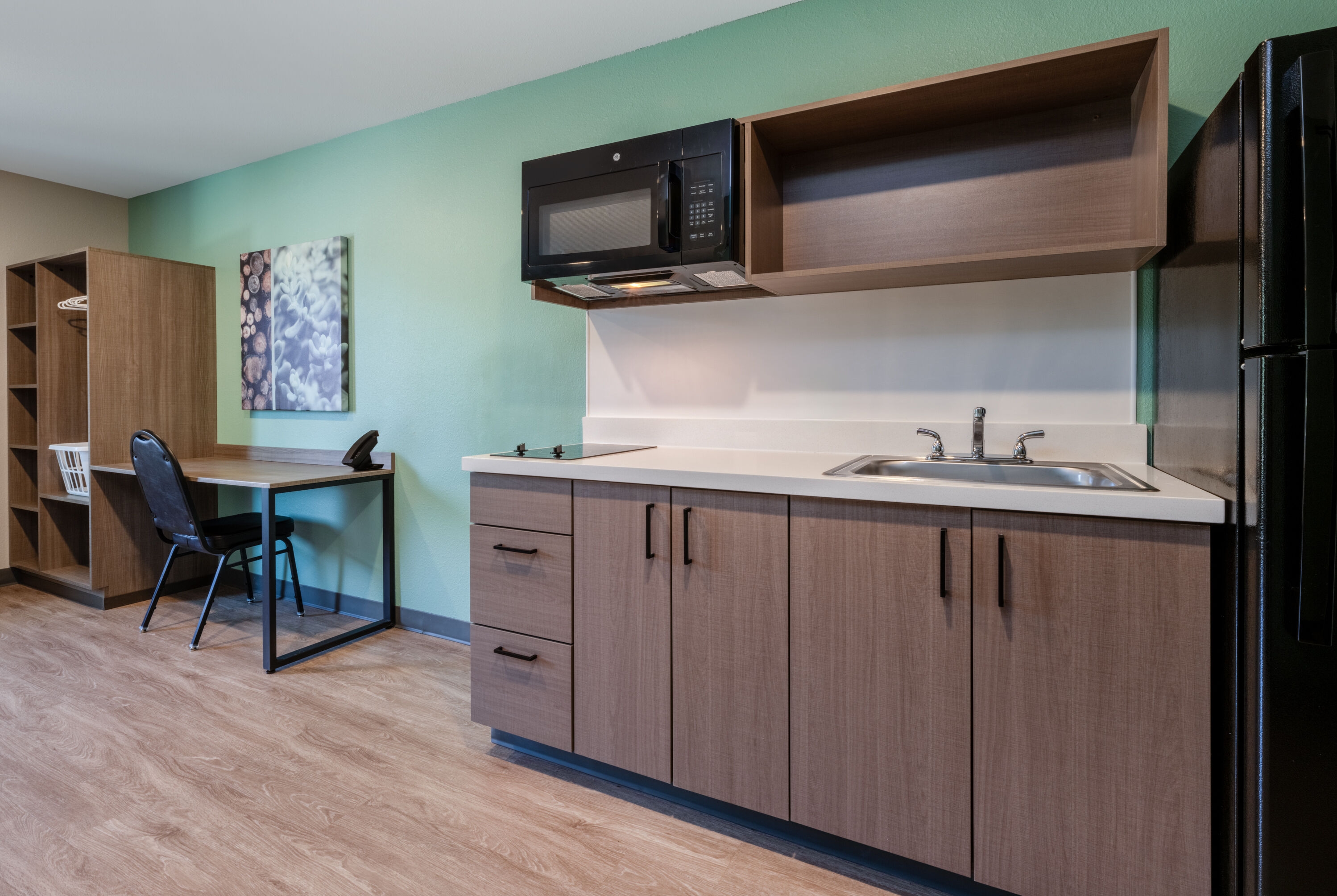Guest room at the ECHO Suites Extended Stay by Wyndham Austin Round Rock in Round Rock, Texas