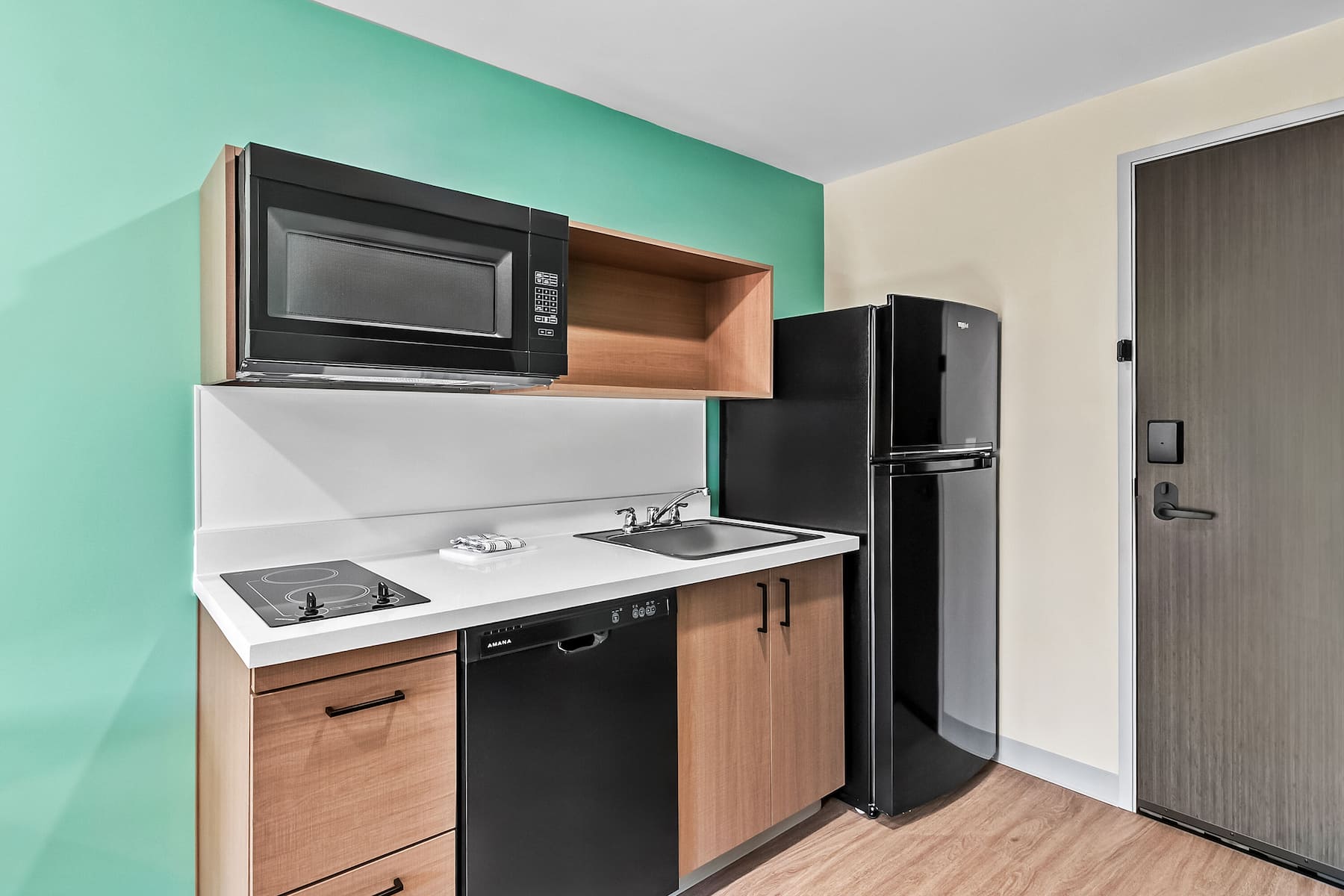 ECHO Suites Extended Stay by Wyndham Sterling suite kitchen in Sterling, Virginia