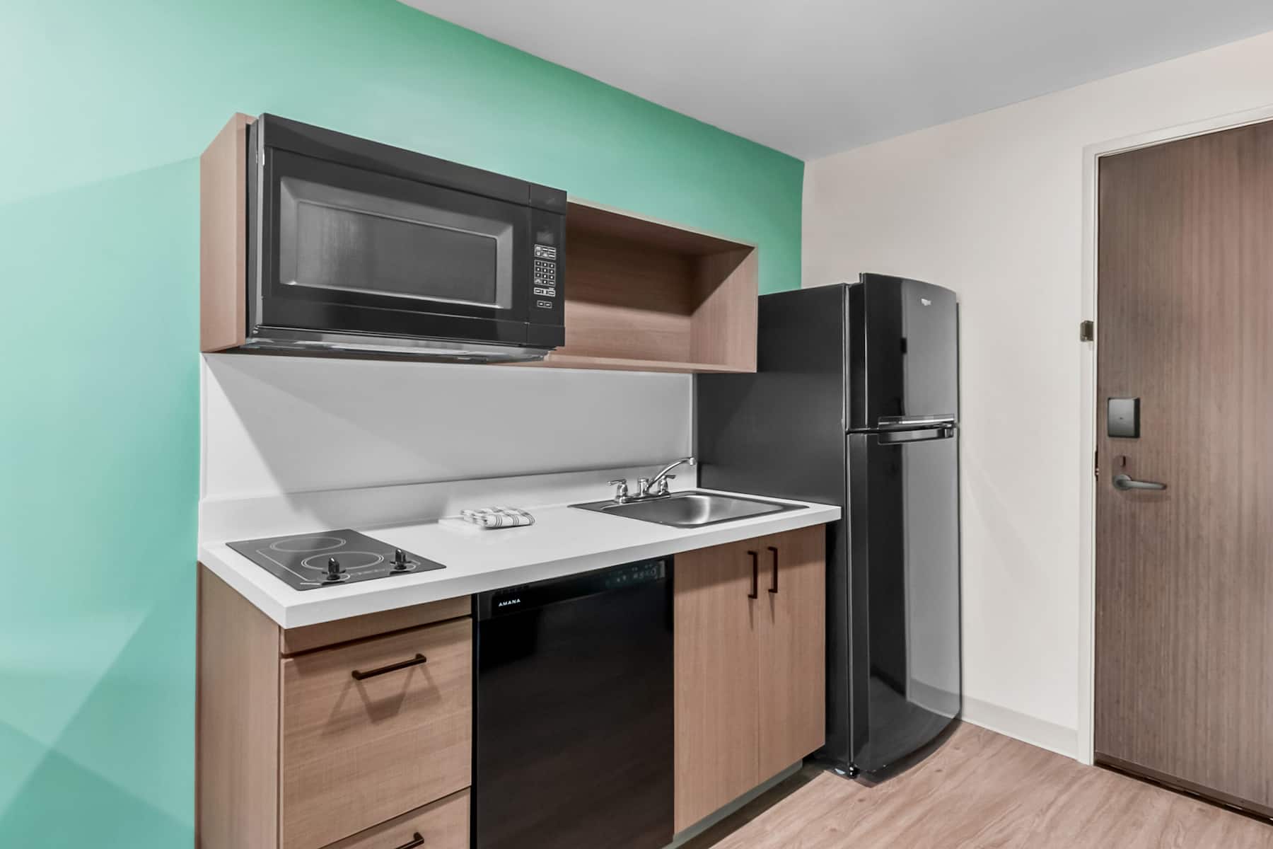 ECHO Suites Extended Stay by Wyndham Sterling suite kitchen in Sterling, Virginia